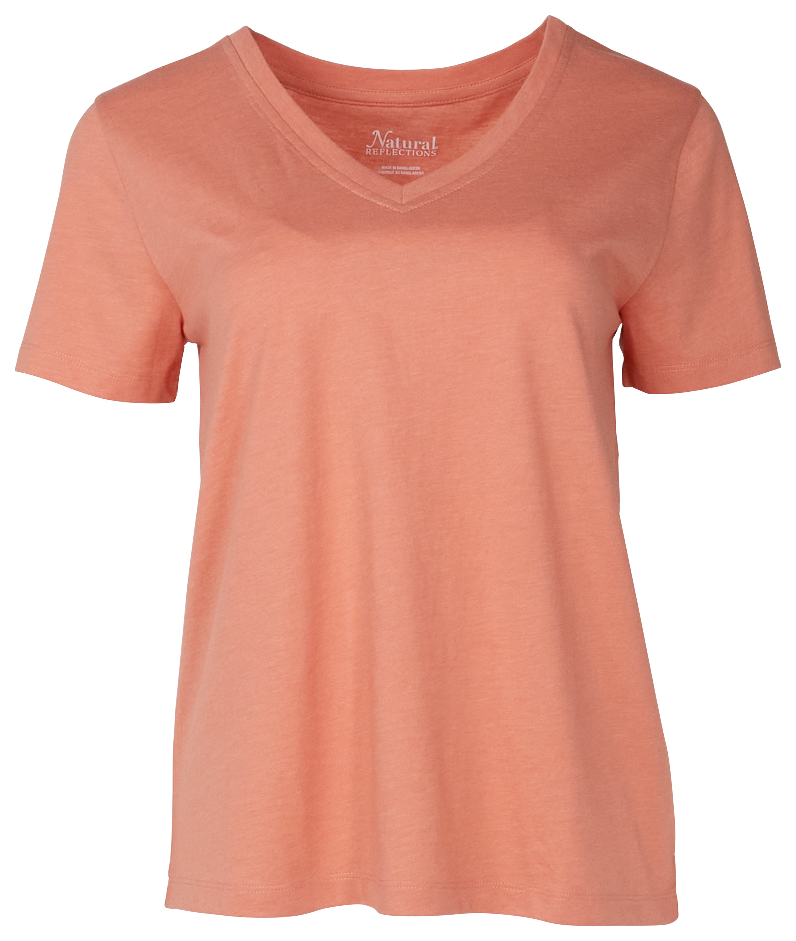 Image of Natural Reflections Everyday V-Neck Short-Sleeve T-Shirt - Tawny Orange