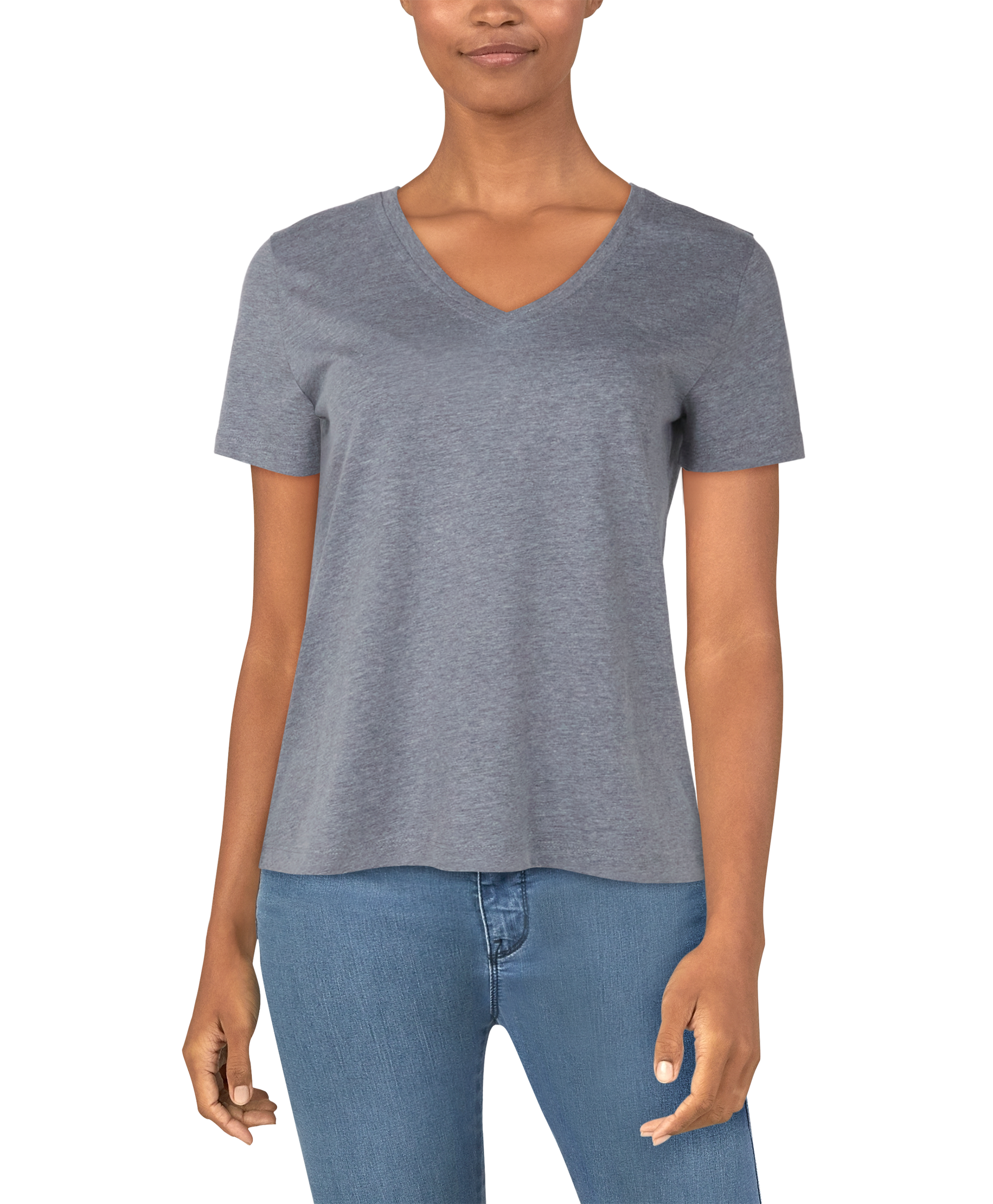 Natural Reflections Everyday V-Neck Short-Sleeve T-Shirt for Ladies                                                             