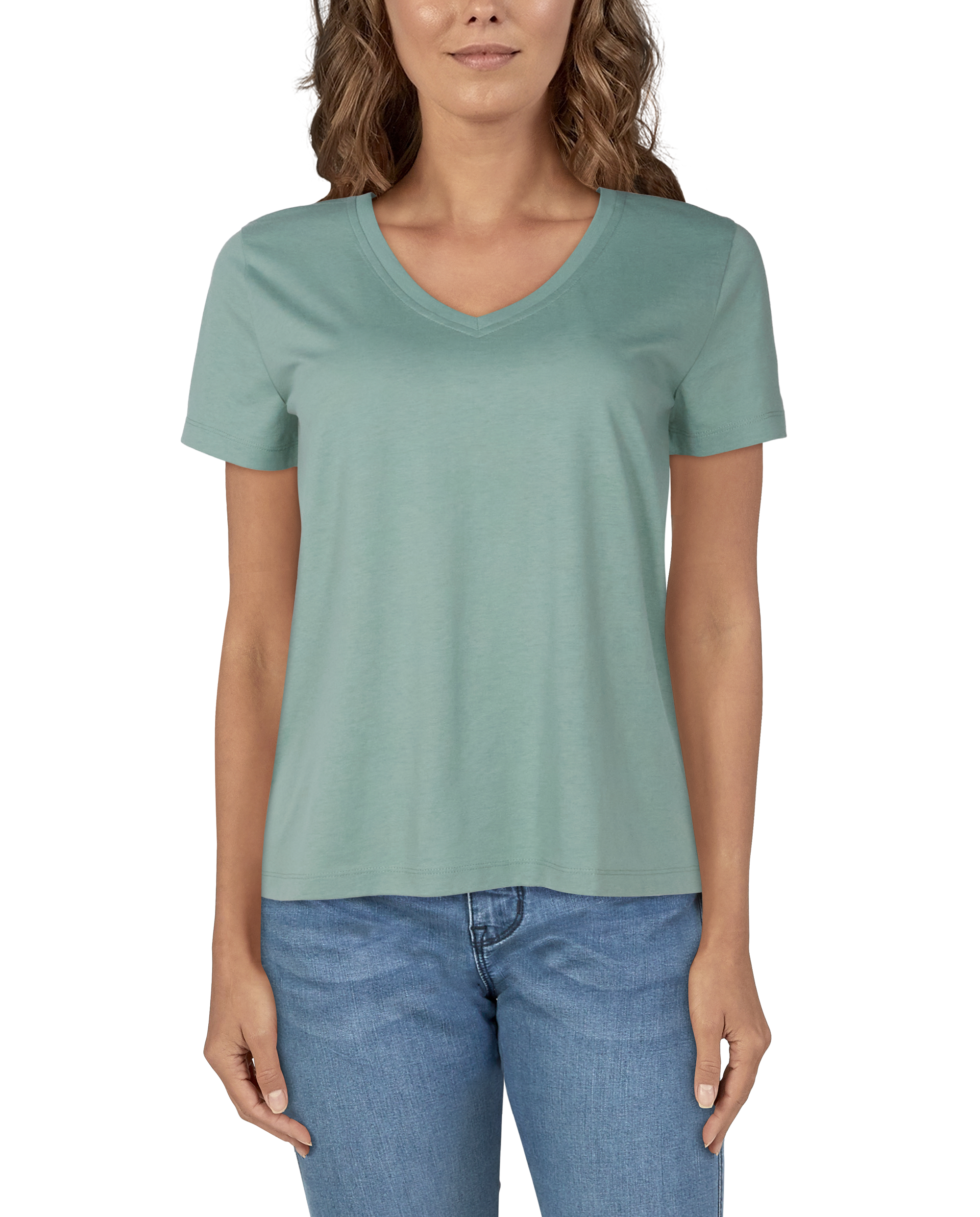 Natural Reflections Everyday V-Neck Short-Sleeve T-Shirt for Ladies