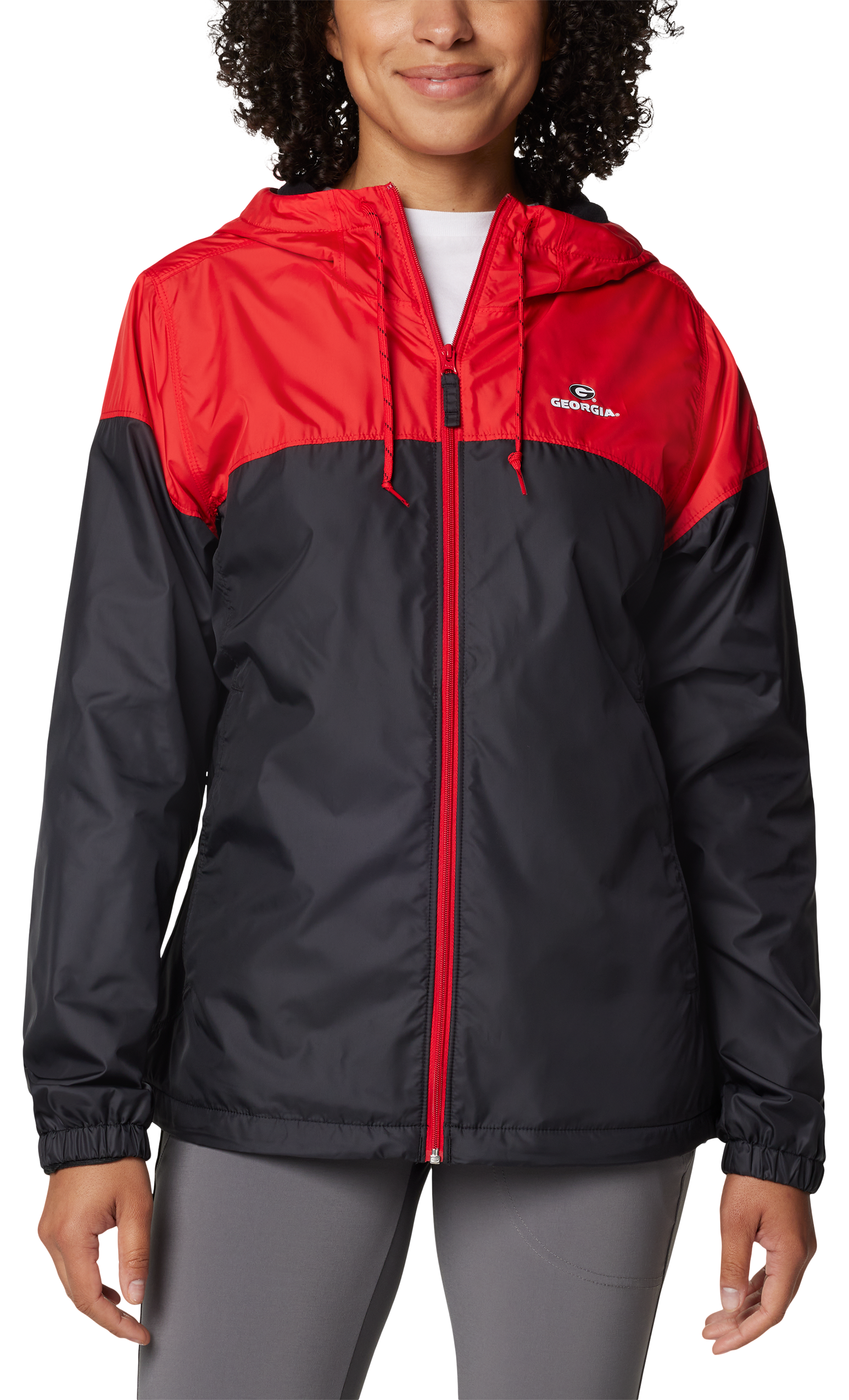 Image of Columbia Collegiate Flash Forward II Lined Jacket for Ladies - University of Georgia/Bright Red - M