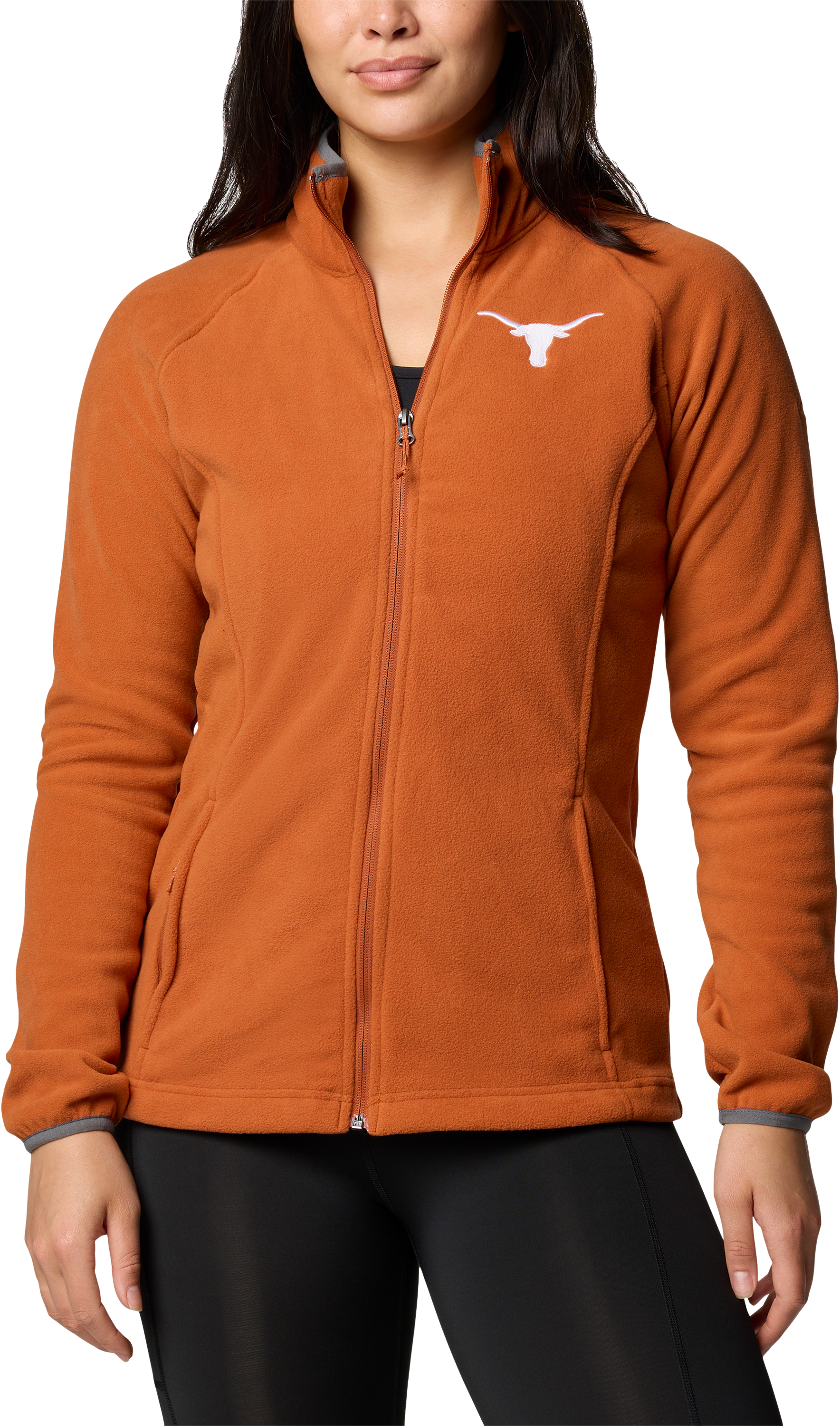 Image of Columbia Collegiate Give and Go III Fleece Jacket for Ladies - University of Texas/Cedar - S