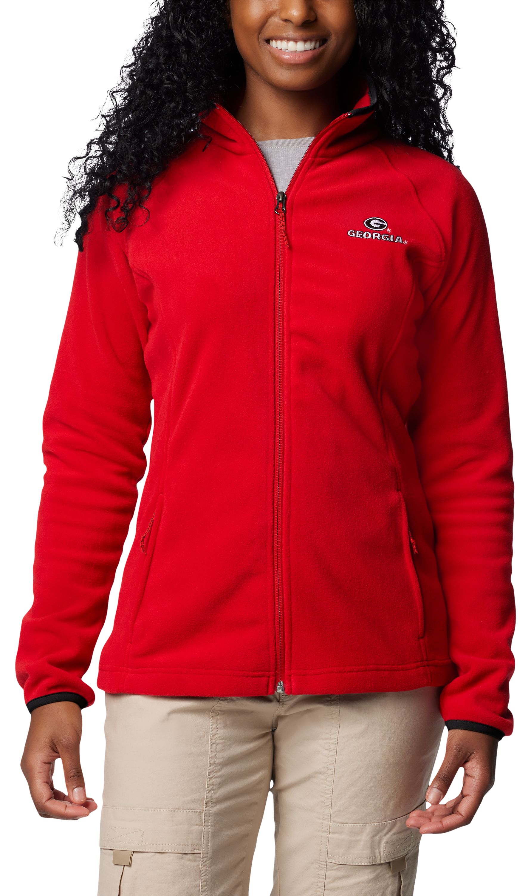 Image of Columbia Collegiate Give and Go III Fleece Jacket for Ladies - University of Georgia/Bright Red - S