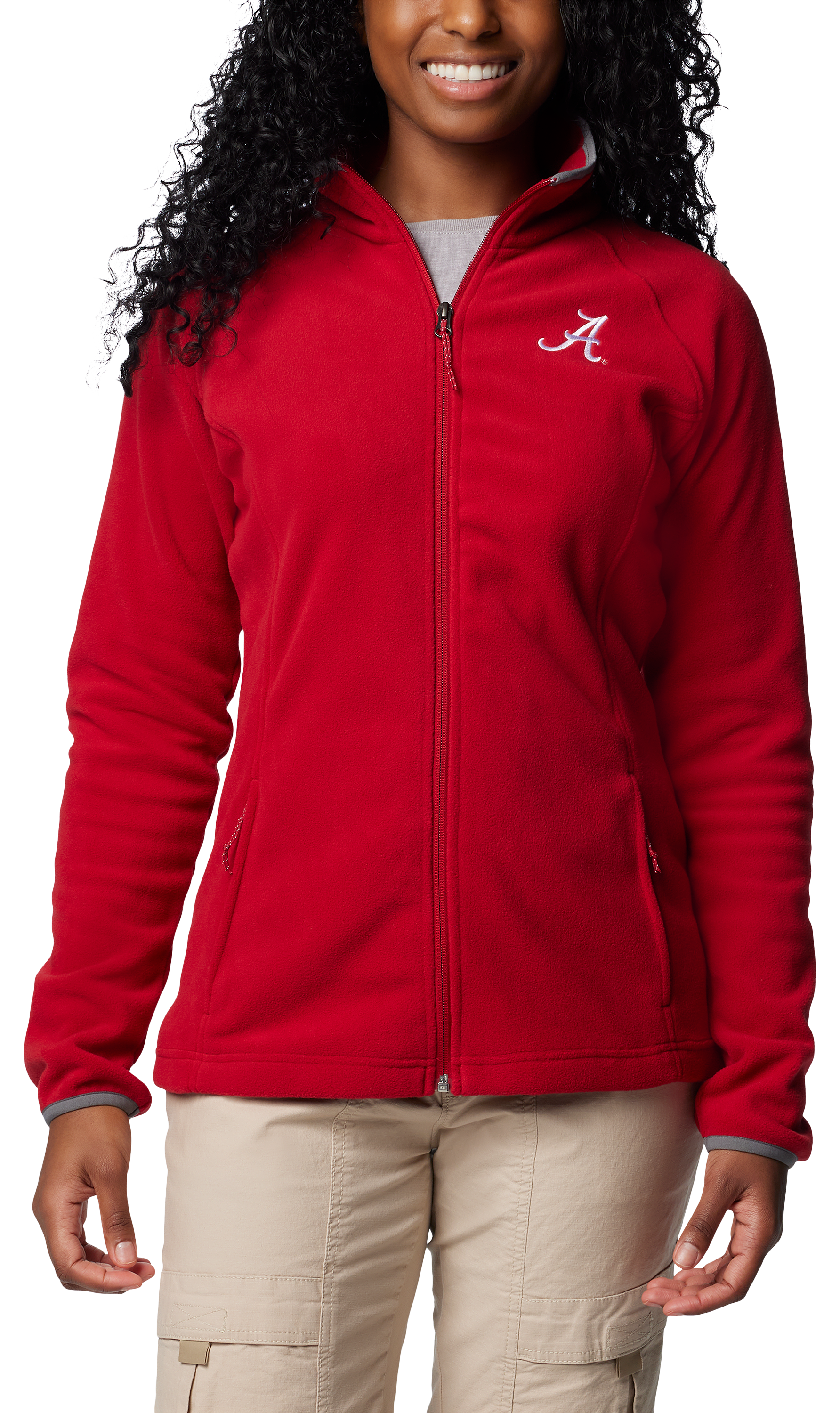 Image of Columbia Collegiate Give and Go III Fleece Jacket for Ladies - University of Alabama/Red Velvet - S