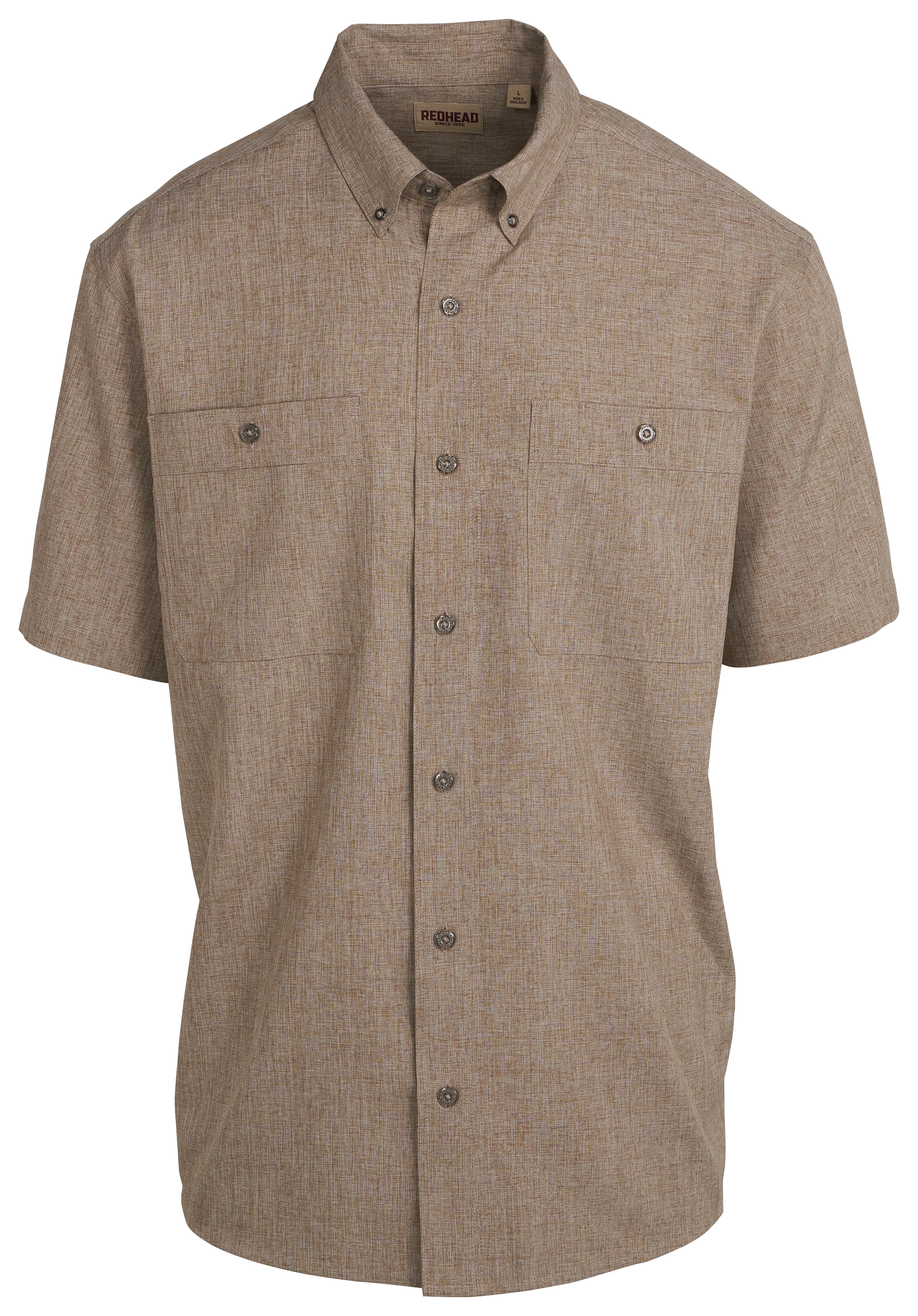 Image of RedHead Pro Series Chambray Short-Sleeve Shirt for Men - Timber Wolf - S