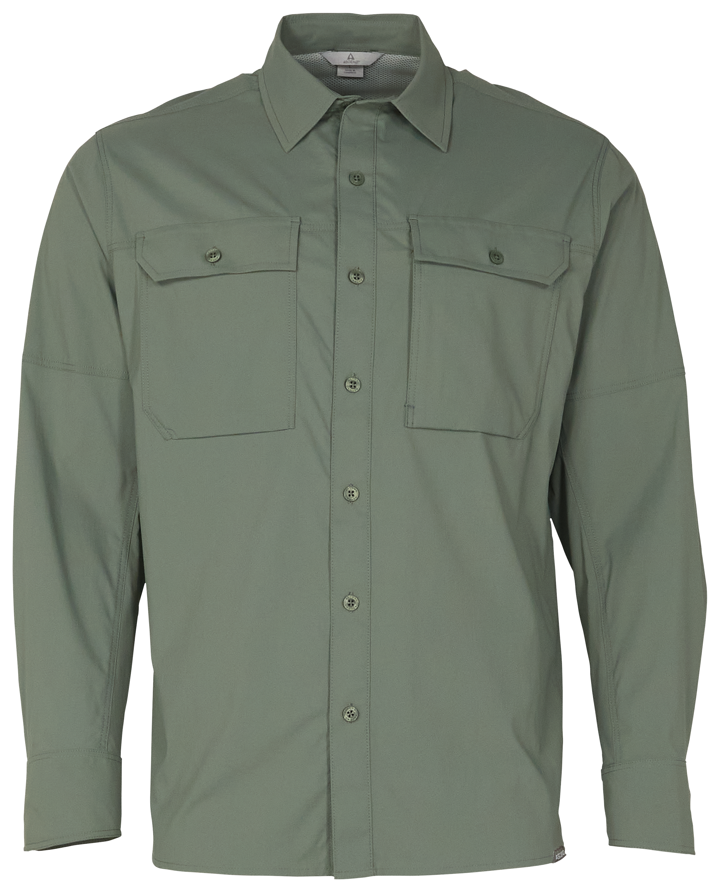 Image of Ascend Utility Long-Sleeve Shirt for Men - Agave Green - 2XL