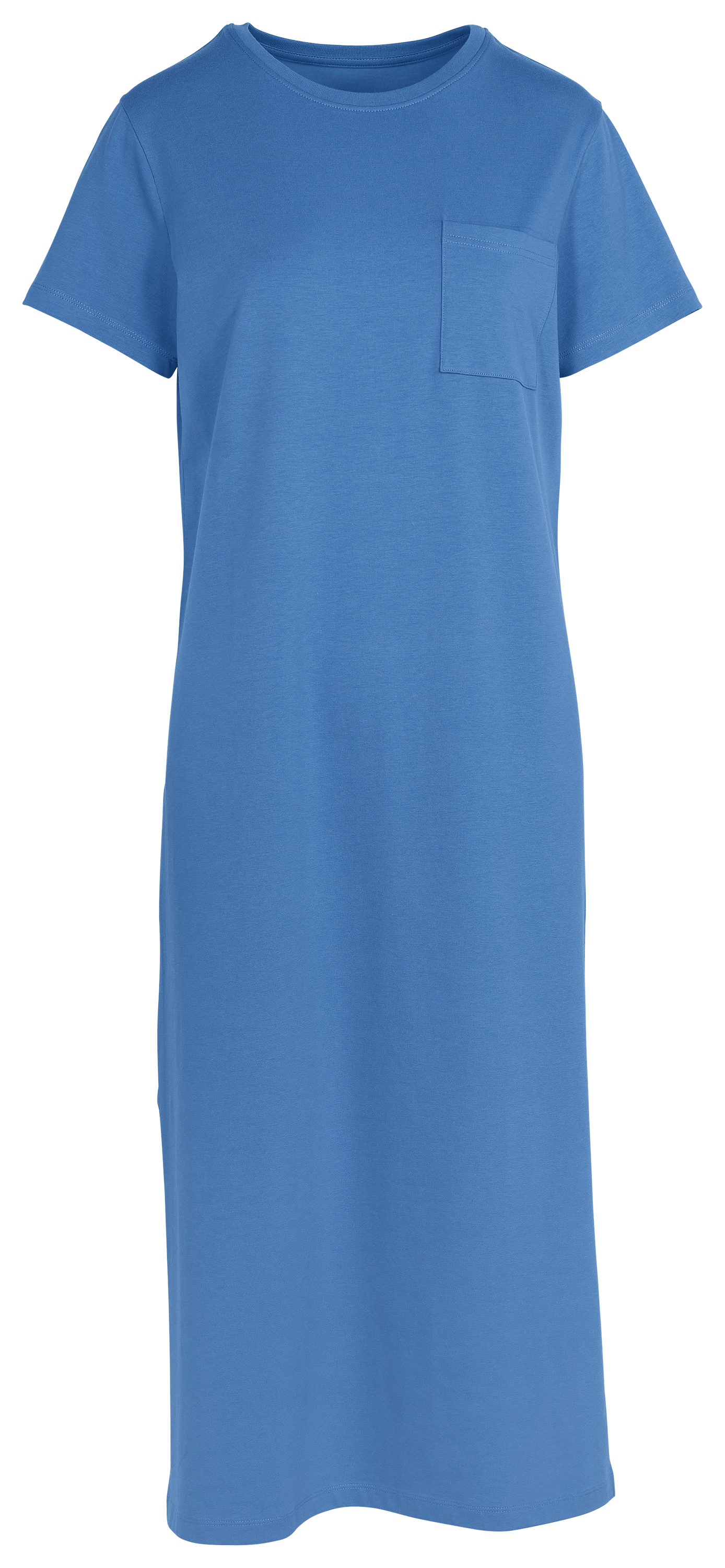 Image of Natural Reflections Everyday Midi T-Shirt Dress - Riviera