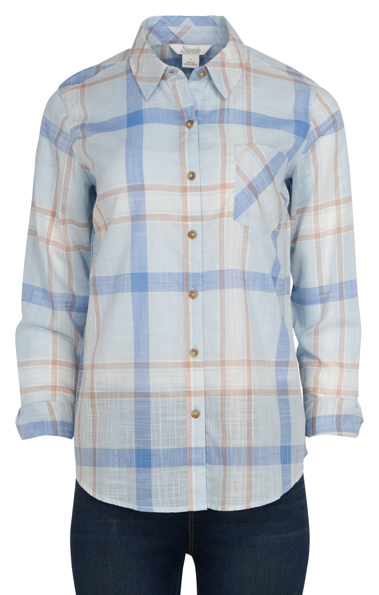 Image of Natural Reflections Meadowlands Long-Sleeve Shirt - Skyway