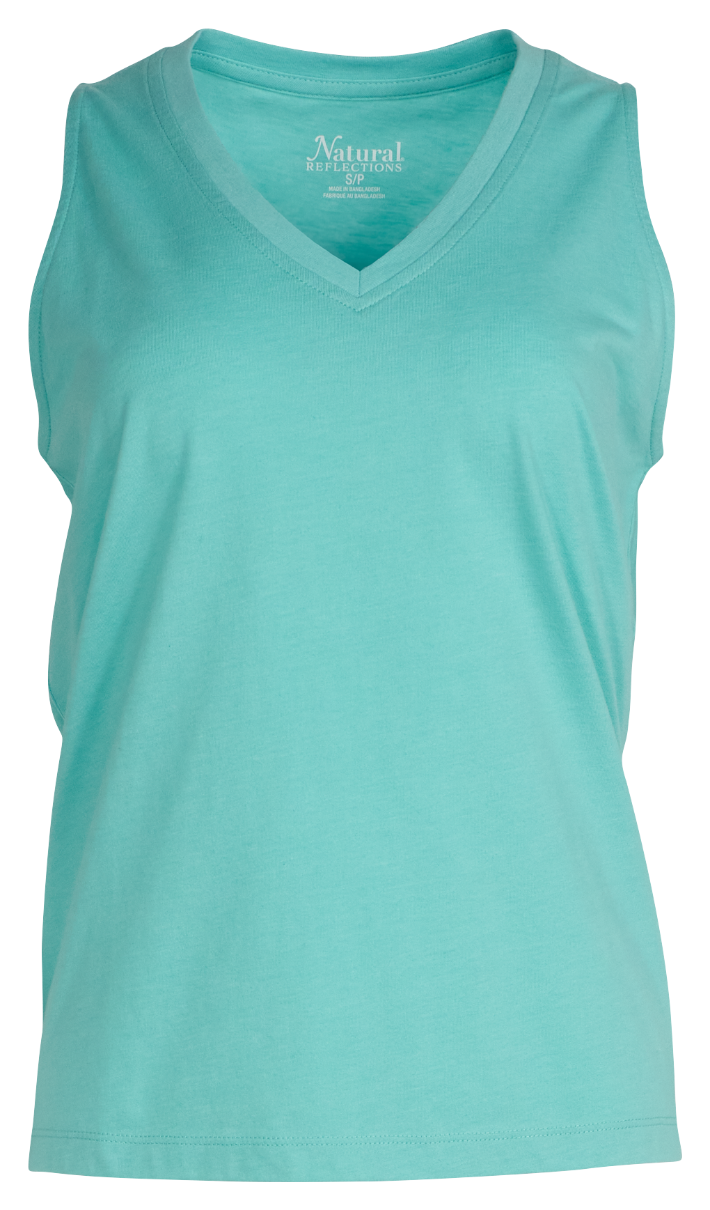 Image of Natural Reflections Everyday REPREVE V-Neck Tank Top - Pool Blue