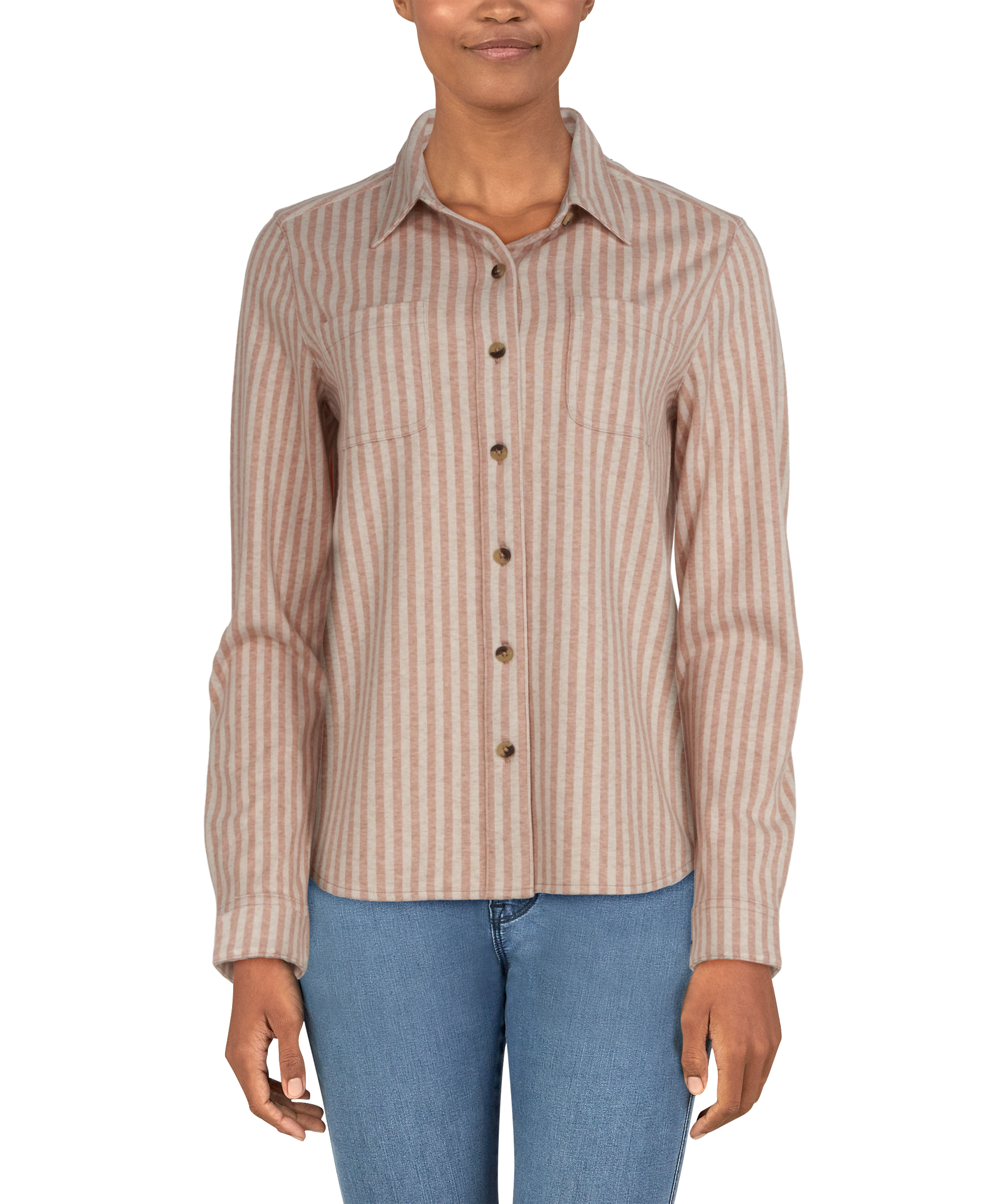 NATURAL REFLECTIONS River Basin Sweater-Knit Long-Sleeve Shirt for Ladies