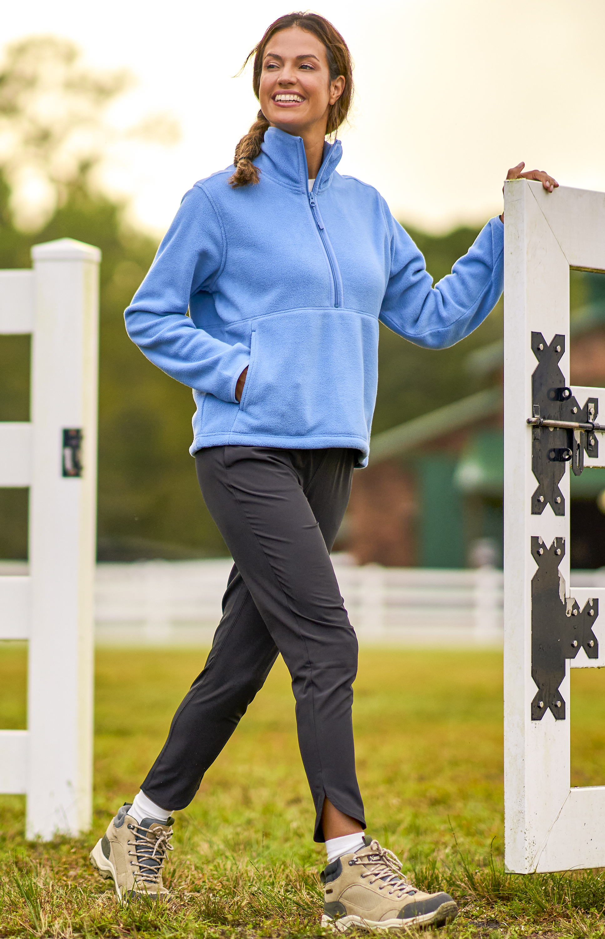 NATURAL REFLECTIONS Ventura Quarter-Zip Fleece Pullover