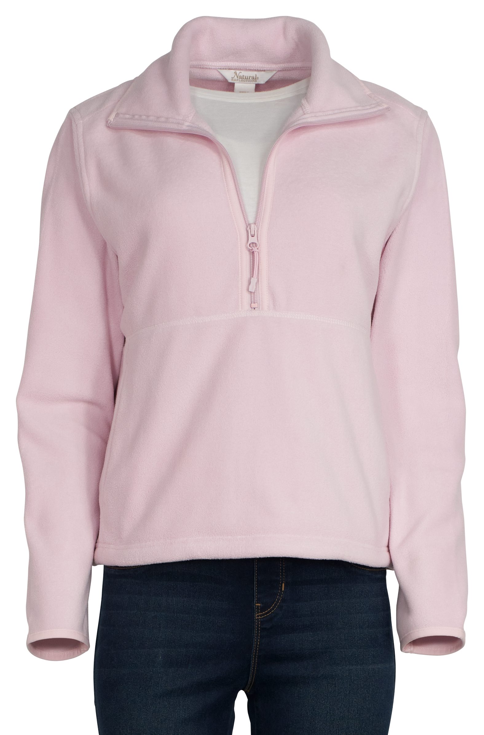 Image of Natural Reflections Ventura Quarter-Zip Fleece Pullover - Lilac Snow - XL