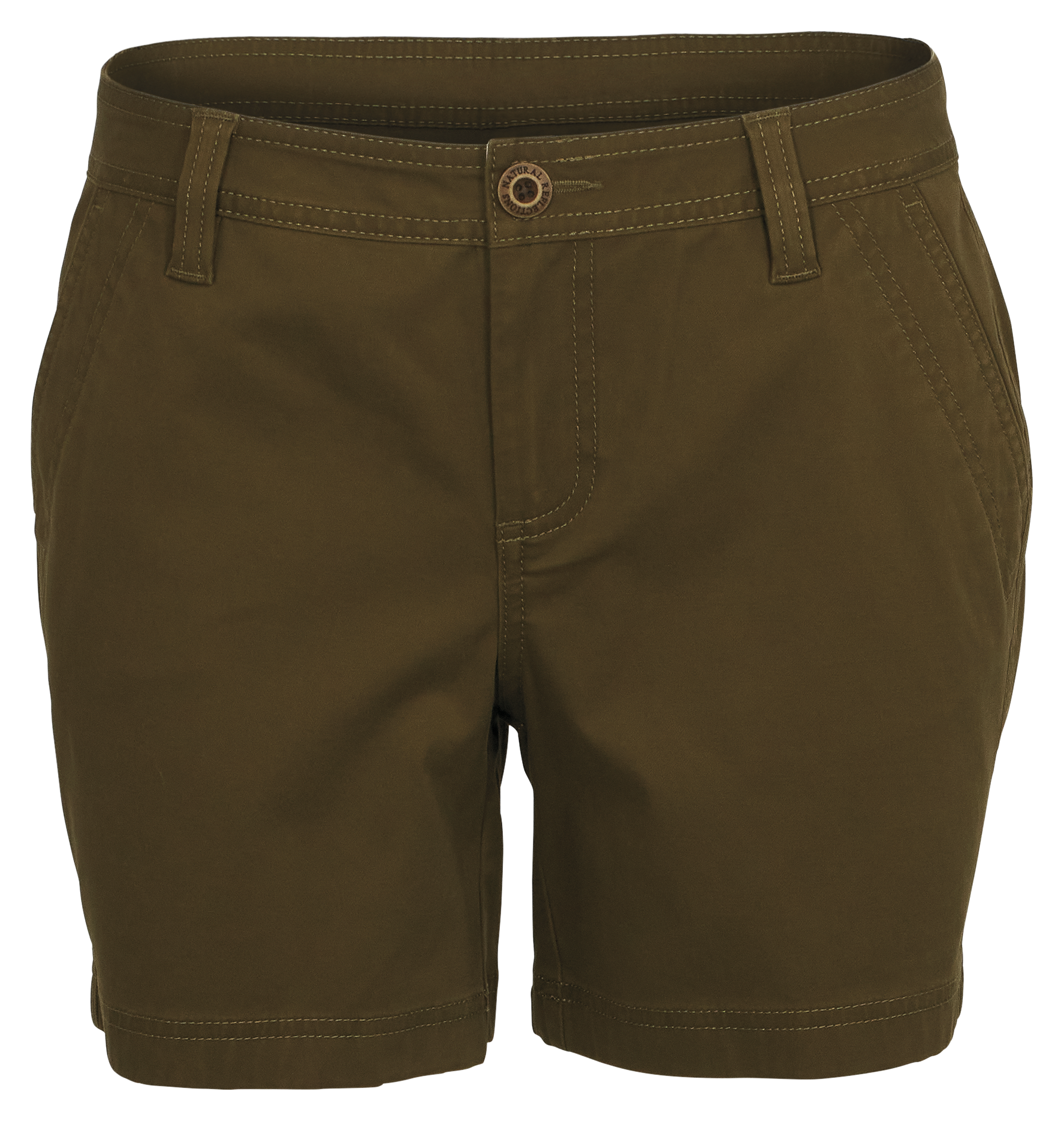 Image of Natural Reflections Spring Valley Twill Shorts - Dark Olive