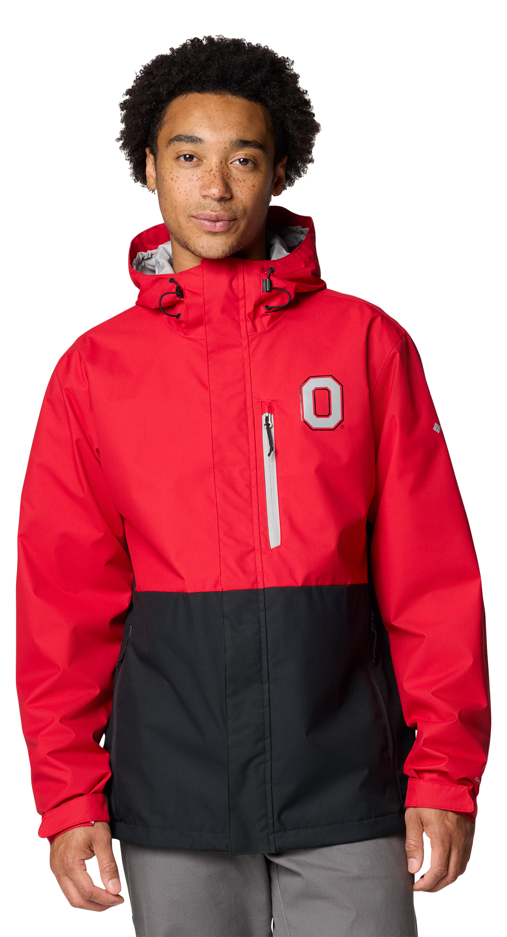 Image of Columbia Collegiate Field Bound Jacket for Men - Ohio State University/Intense Red - XL