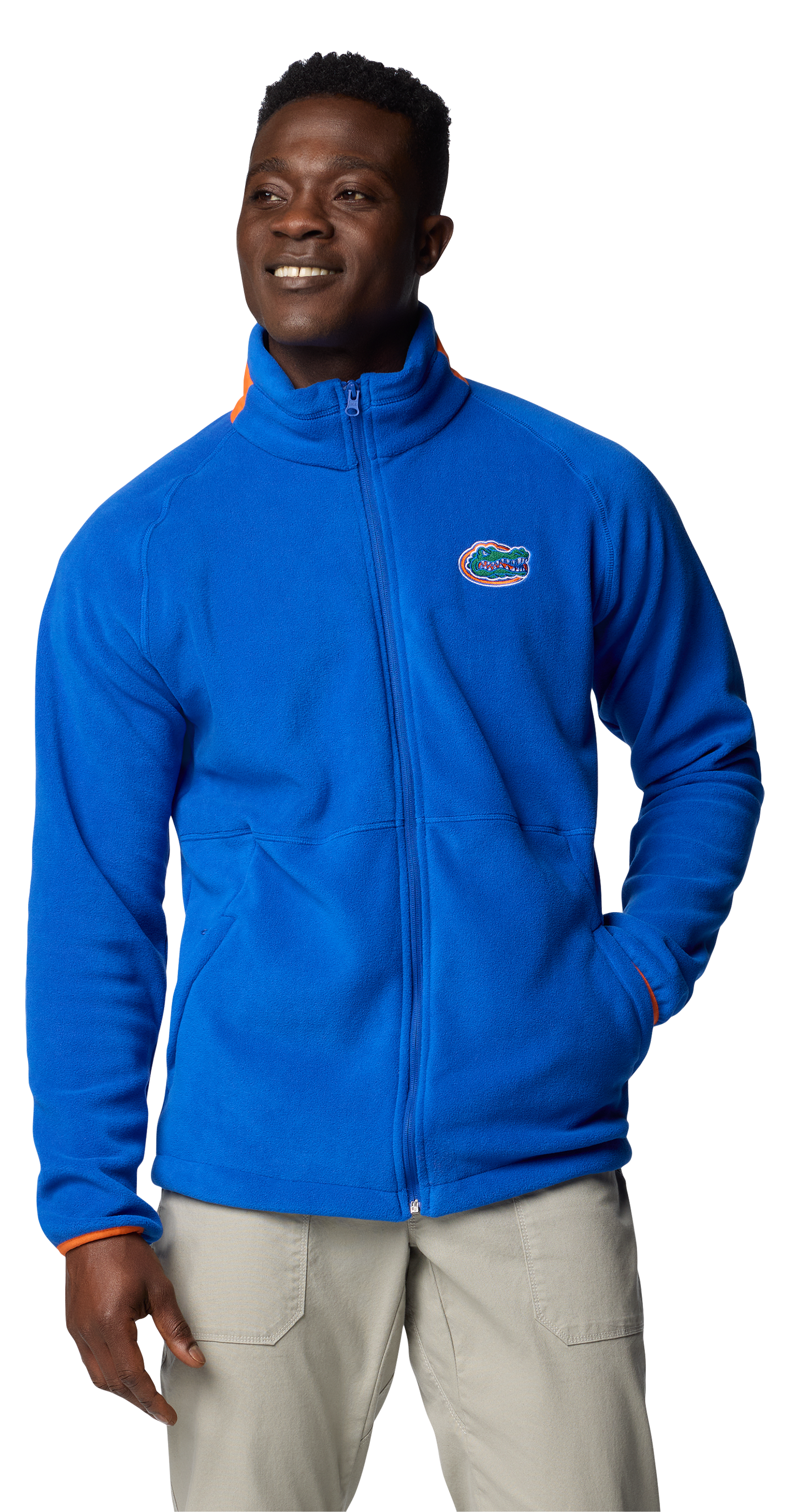 Image of Columbia Collegiate Flanker IV Fleece Long-Sleeve Jacket for Men - University of Florida/Azul - XL