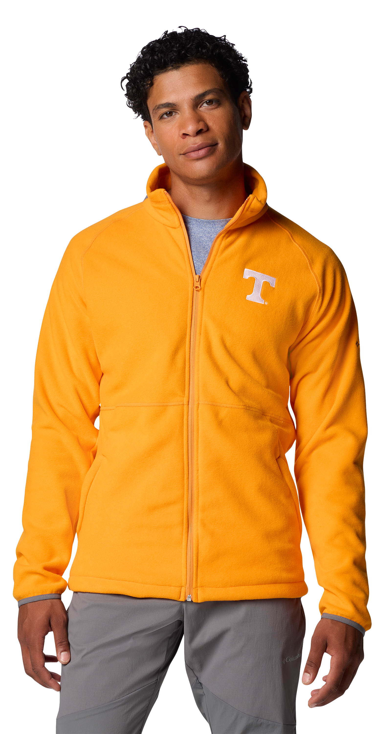 Image of Columbia Collegiate Flanker IV Fleece Long-Sleeve Jacket for Men - University of Tennessee/Solarize - S