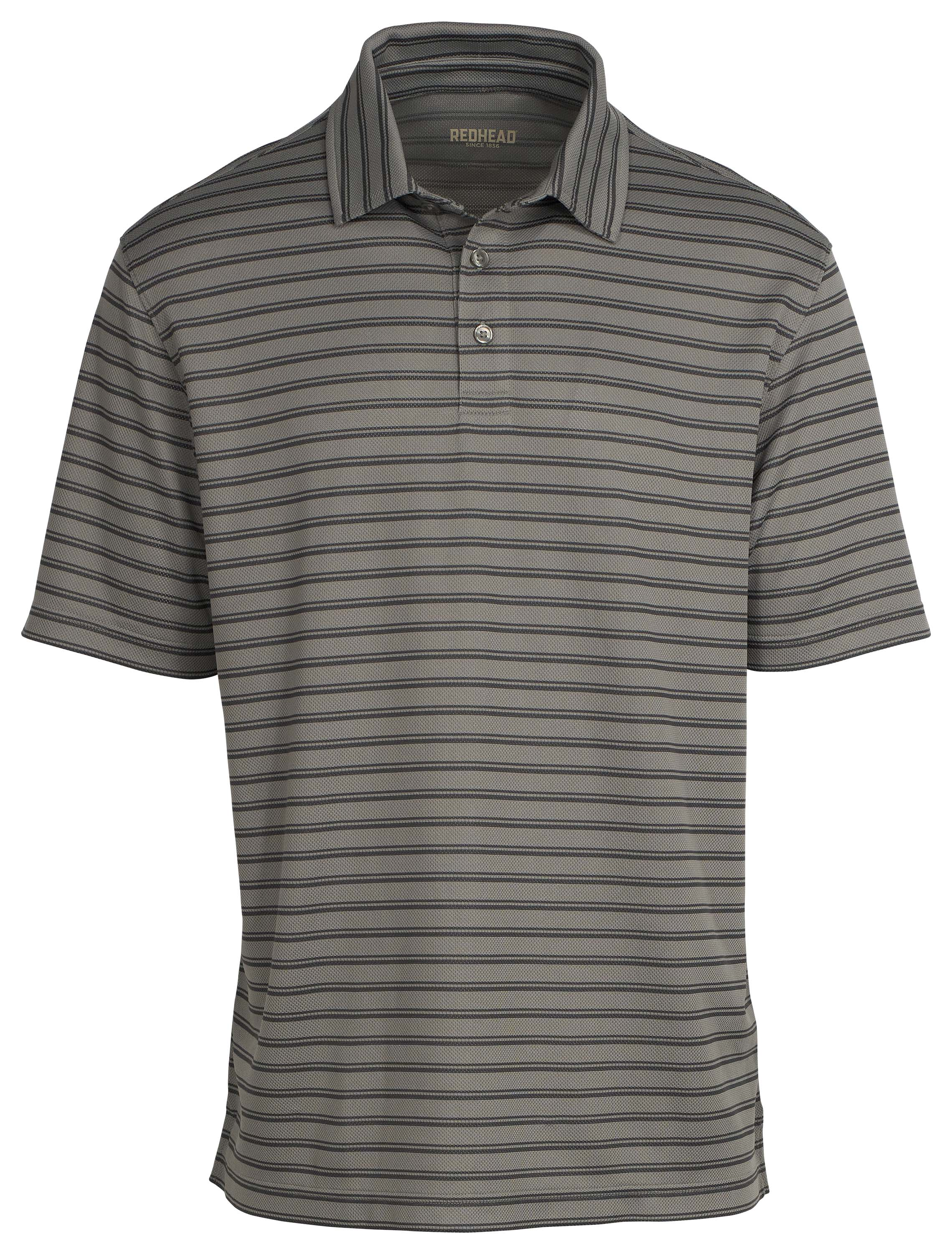 Image of RedHead Short-Sleeve Striped Polo for Men - Moon Mist