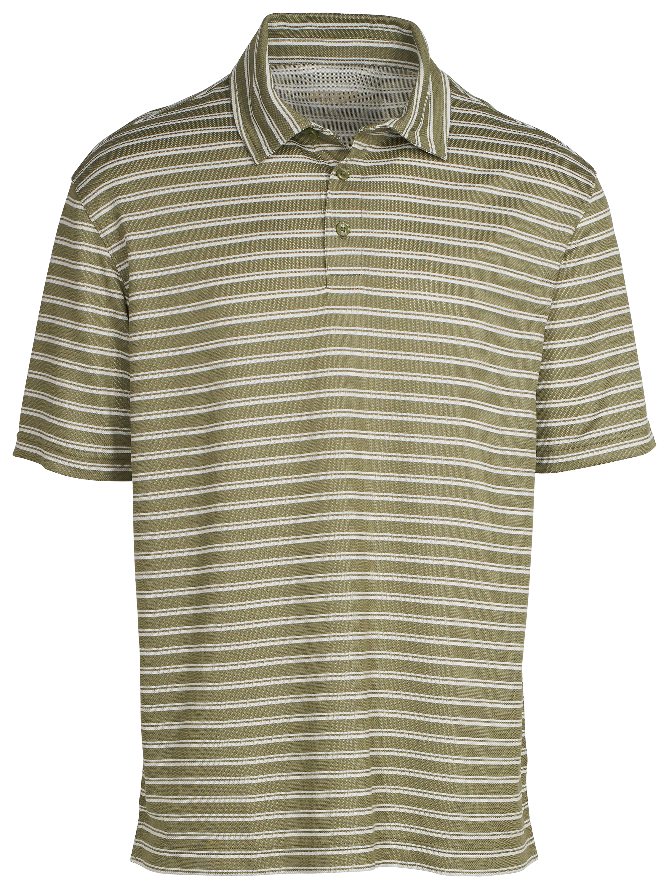 Image of RedHead Short-Sleeve Striped Polo for Men - Oil Green