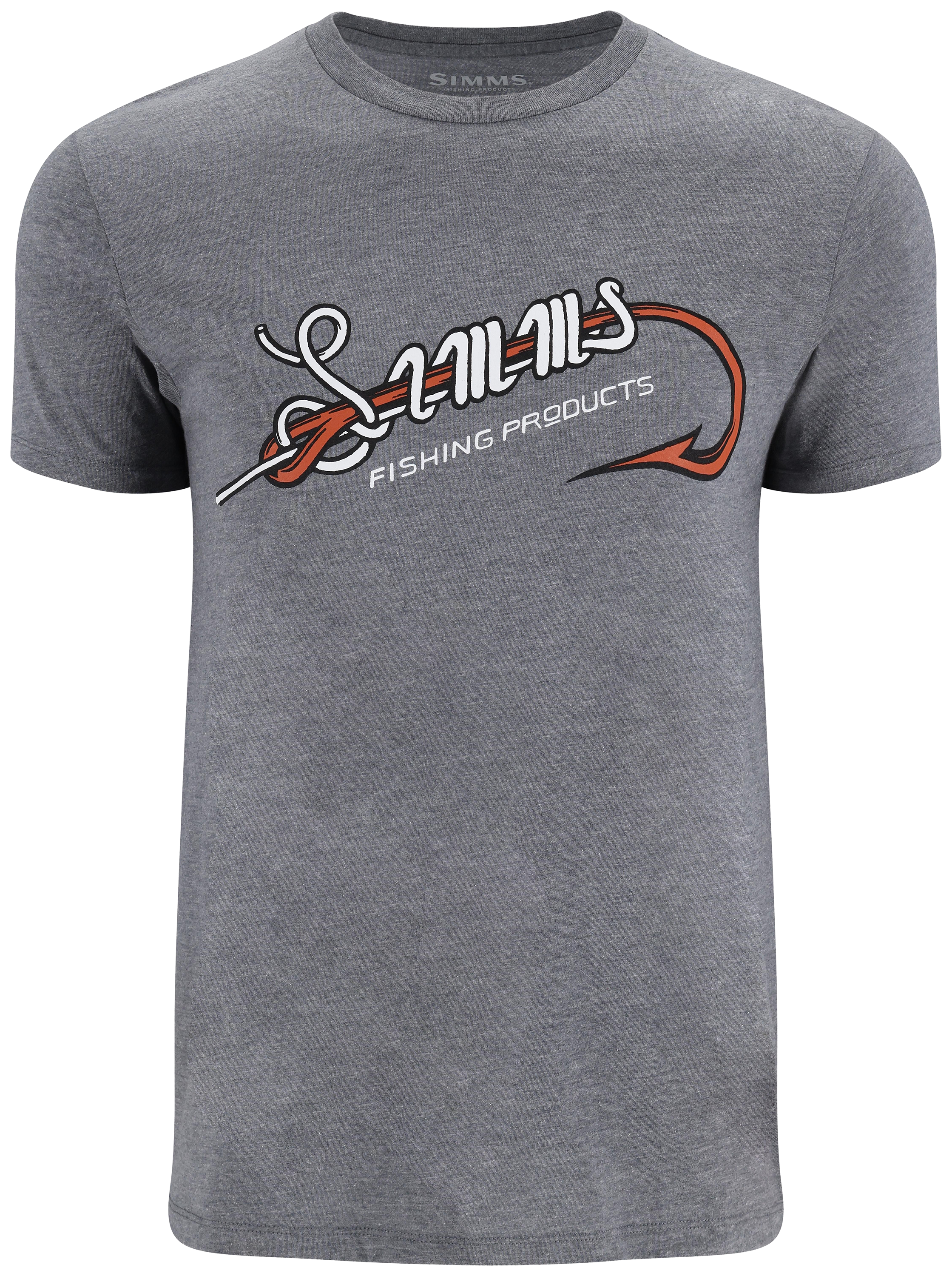 Image of Simms Hook and Loop Short-Sleeve T-Shirt for Men - Athletic Heather - L