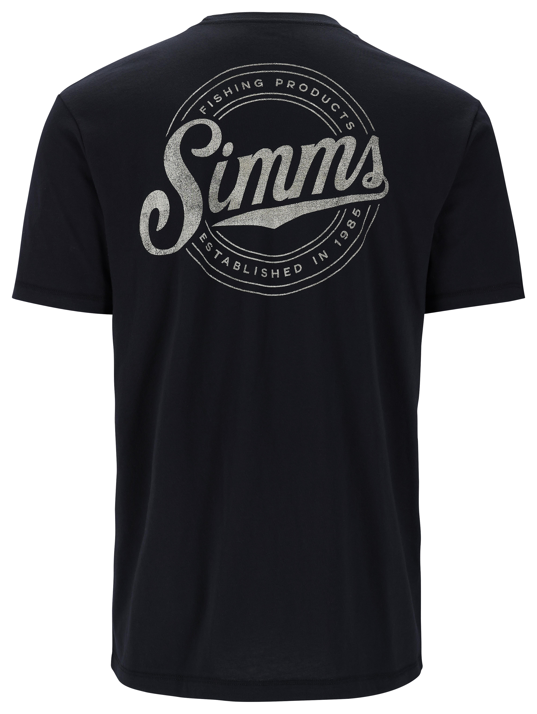 Image of Simms Circle Lockup Short-Sleeve T-Shirt for Men - Black - XL