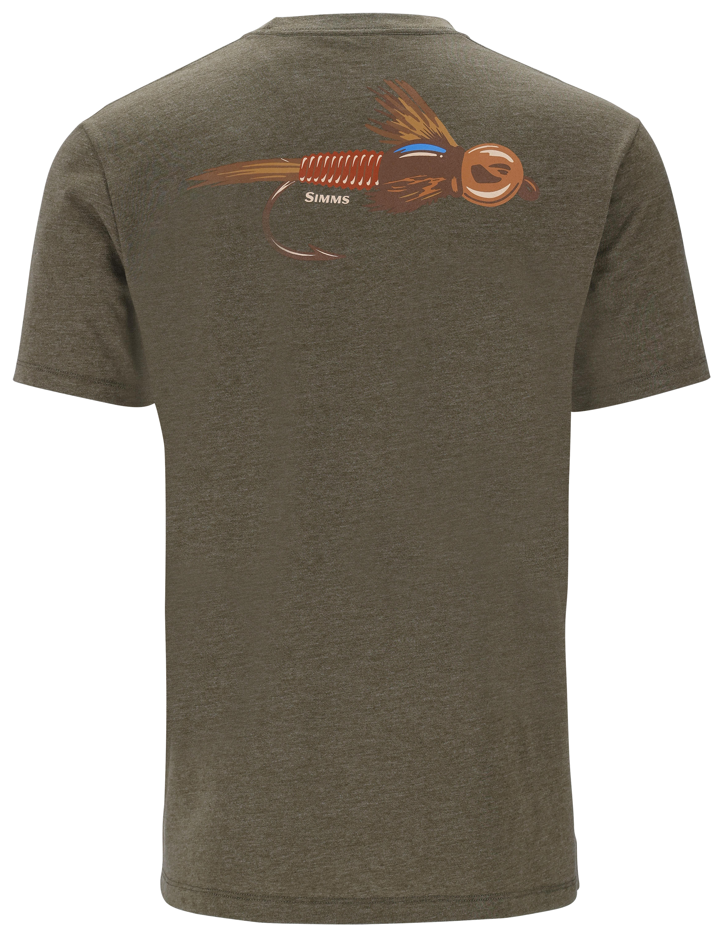 Image of Simms Let it Fly Short-Sleeve T-Shirt for Men - Military Heather - L
