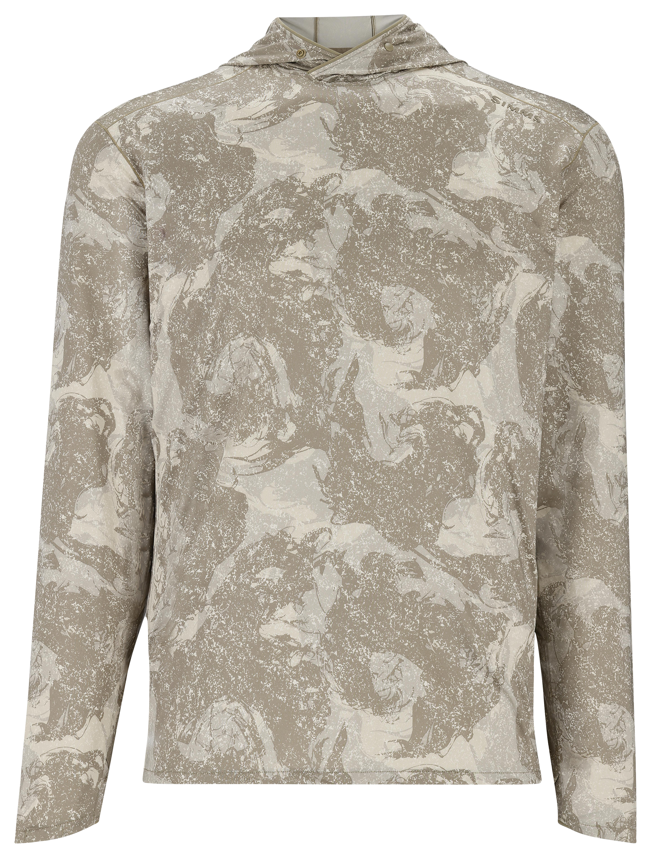 Image of Simms SolarFlex Lightweight Long-Sleeve Hoodie for Men - Back Eddy Stone