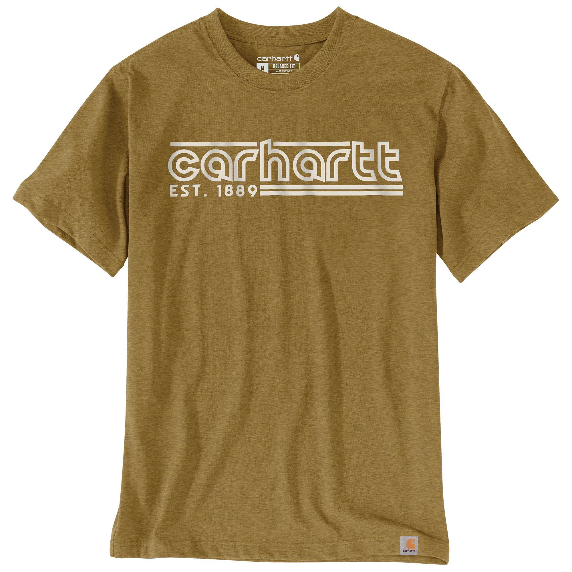 Carhartt Logo Graphic Relaxed-Fit Lightweight Short-Sleeve T-Shirt for Men                                                      