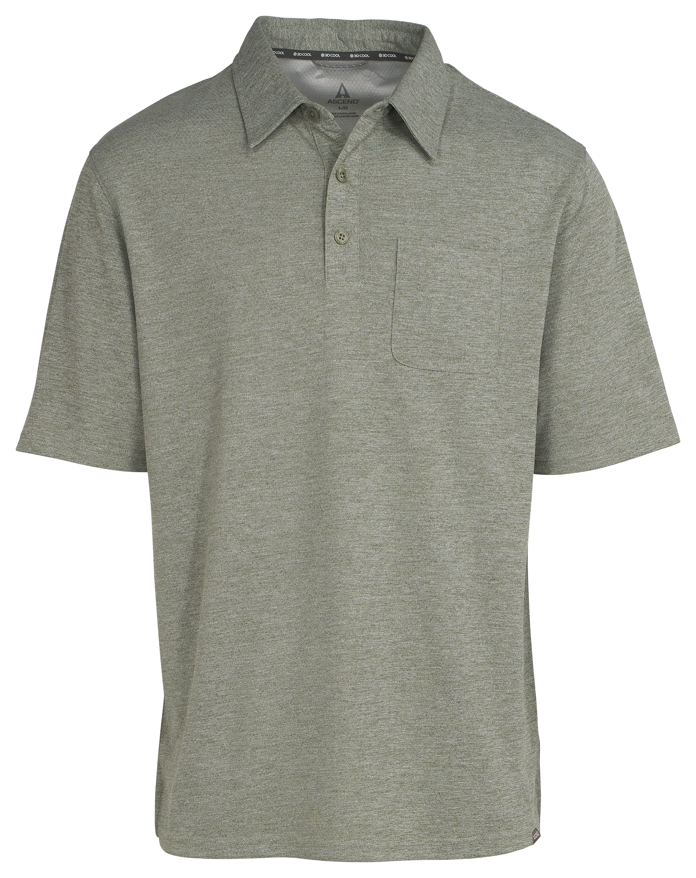 Ascend 3D Cool Knit Short-Sleeve Pocket Polo for Men                                                                            
