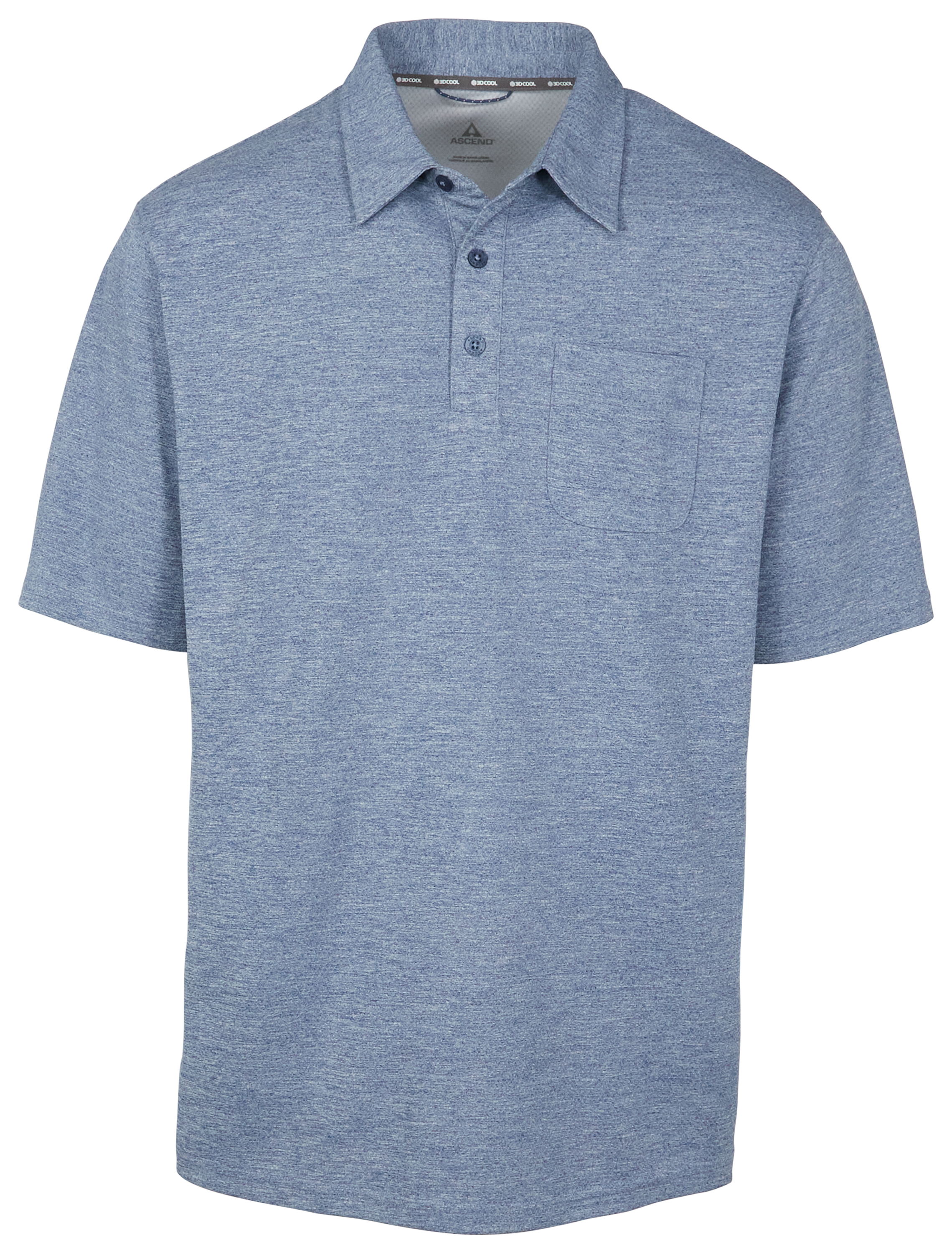 Ascend 3D Cool Knit Short-Sleeve Pocket Polo for Men                                                                            