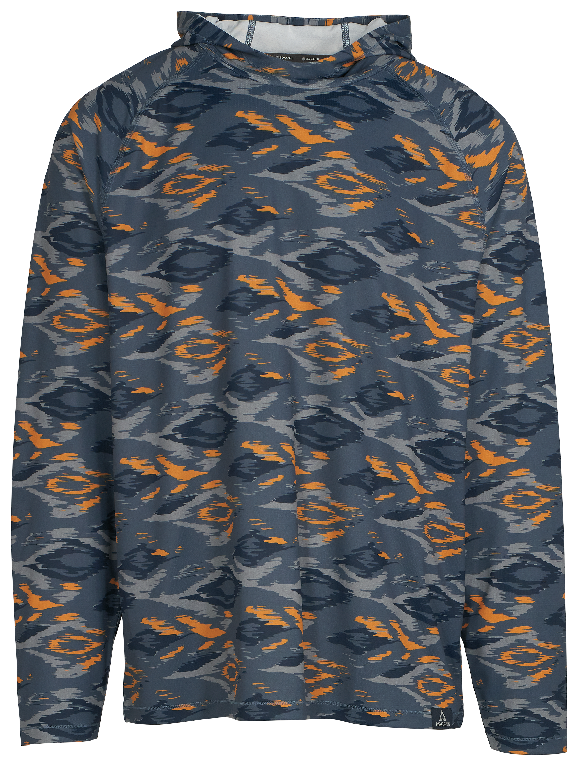 Image of Ascend 3D Cool Long-Sleeve Hoodie - Bering Sea Print - M