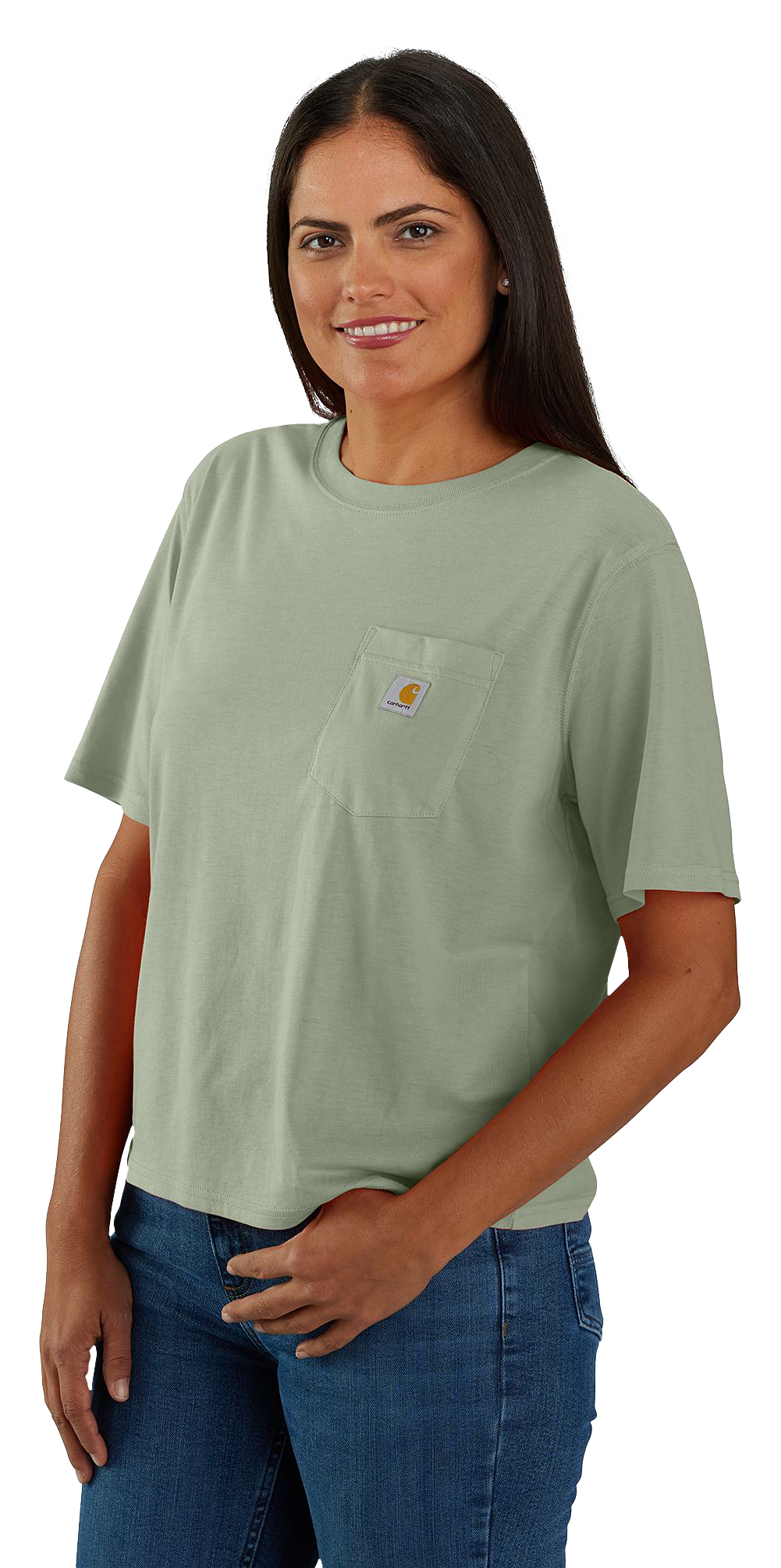Image of Carhartt TENCEL Fiber Series Loose-Fit Short-Sleeve T-Shirt for Ladies - Sage - S