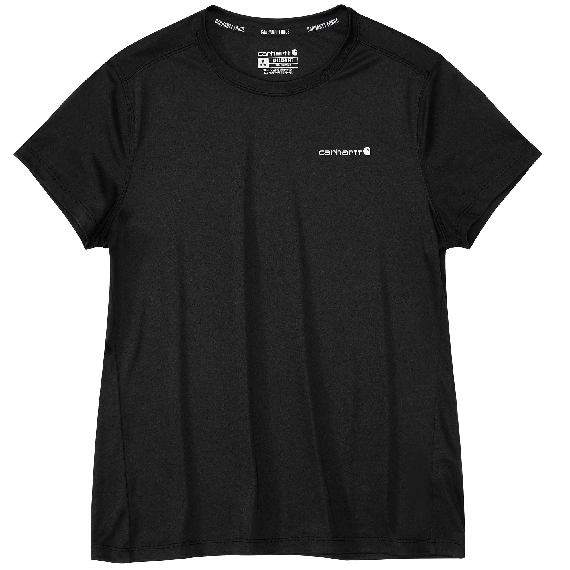 Image of Carhartt Force Sun Defender Relaxed-Fit Short-Sleeve T-Shirt for Ladies - Black - 2XL
