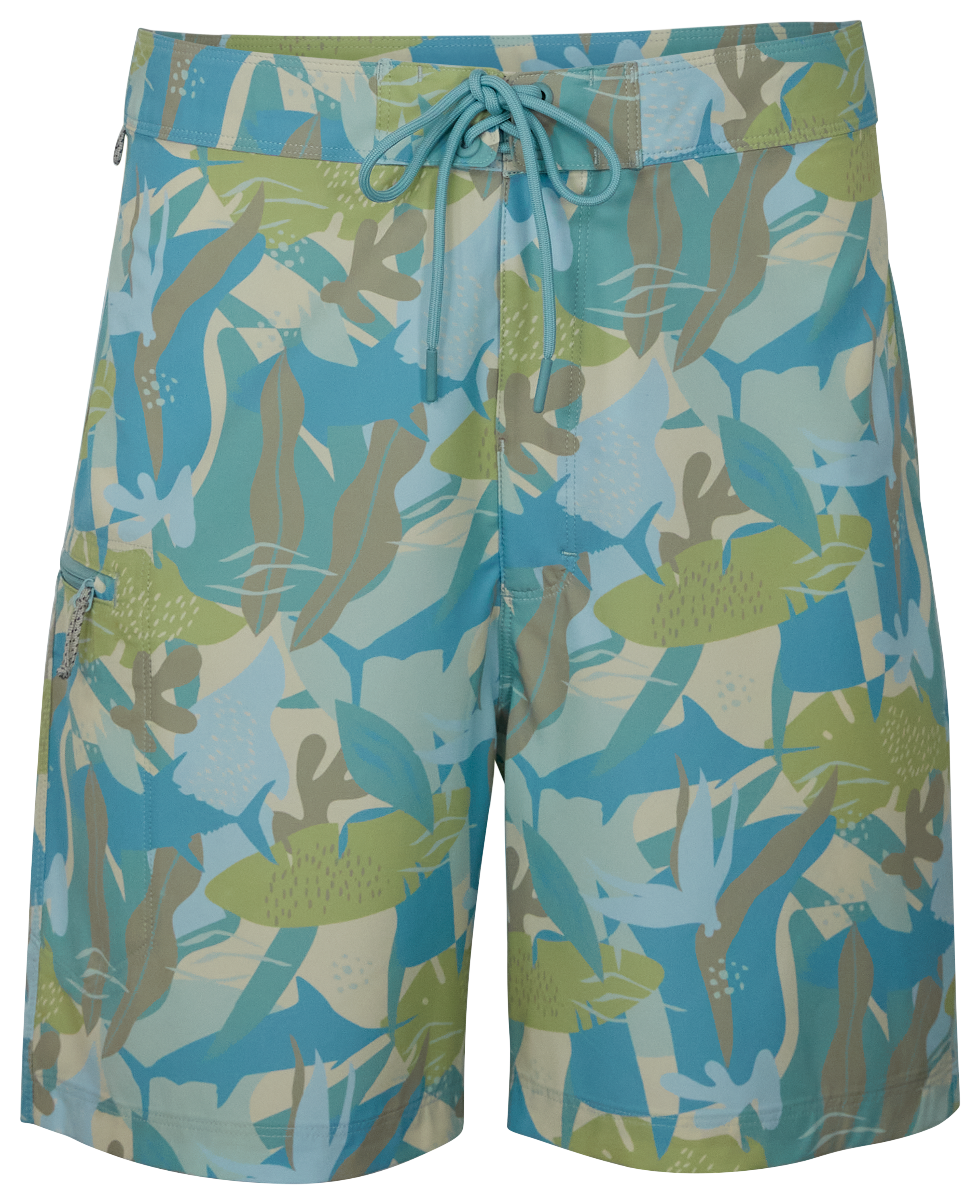 Image of World Wide Sportsman Sunesta Board Shorts - Flora Milky Blue