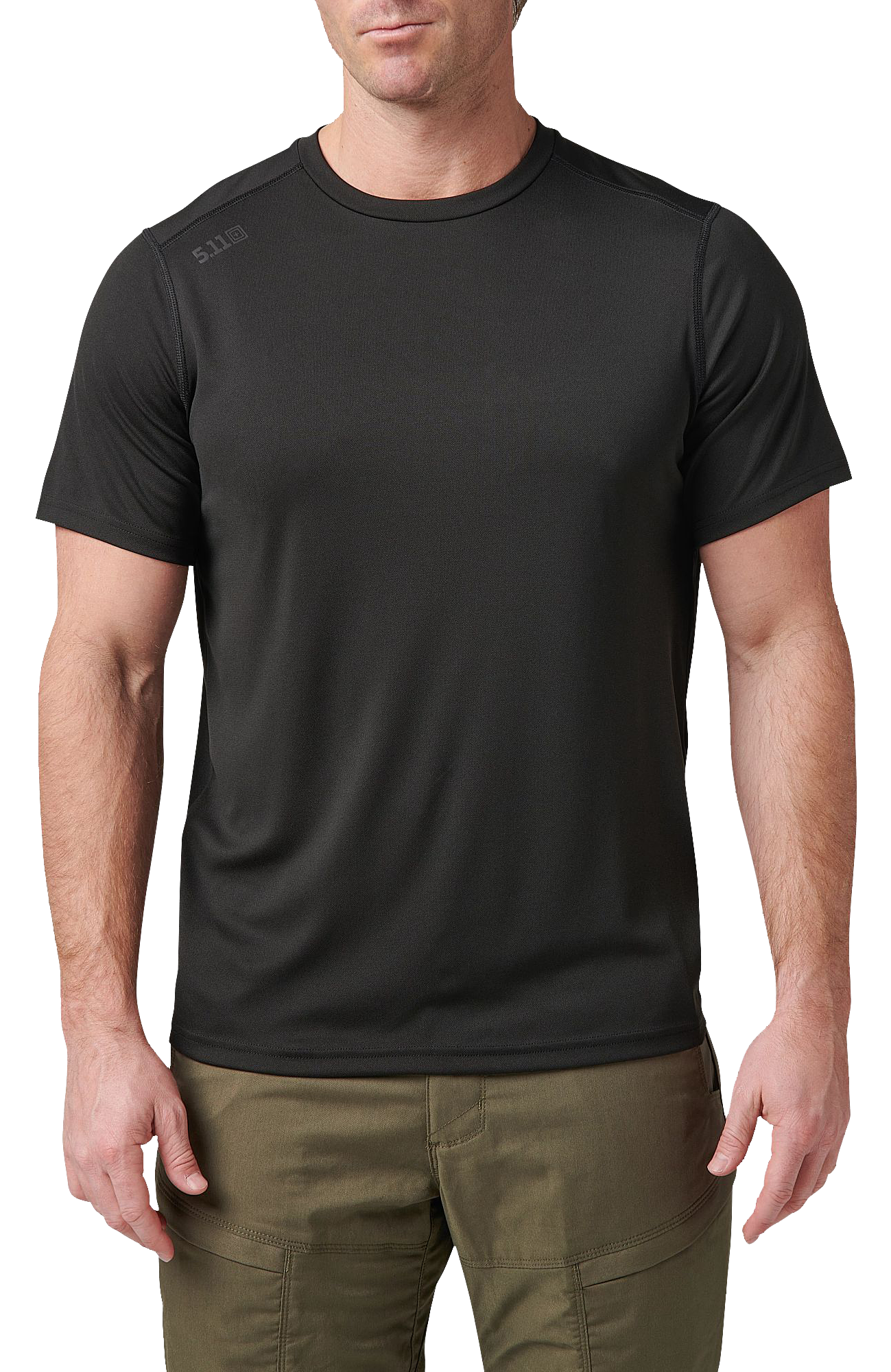 Image of Web ID 101603938 Title 5.11 Tactical Sulli UV Crew-Neck Short-Sleeve T-Shirt for Men - Black - M