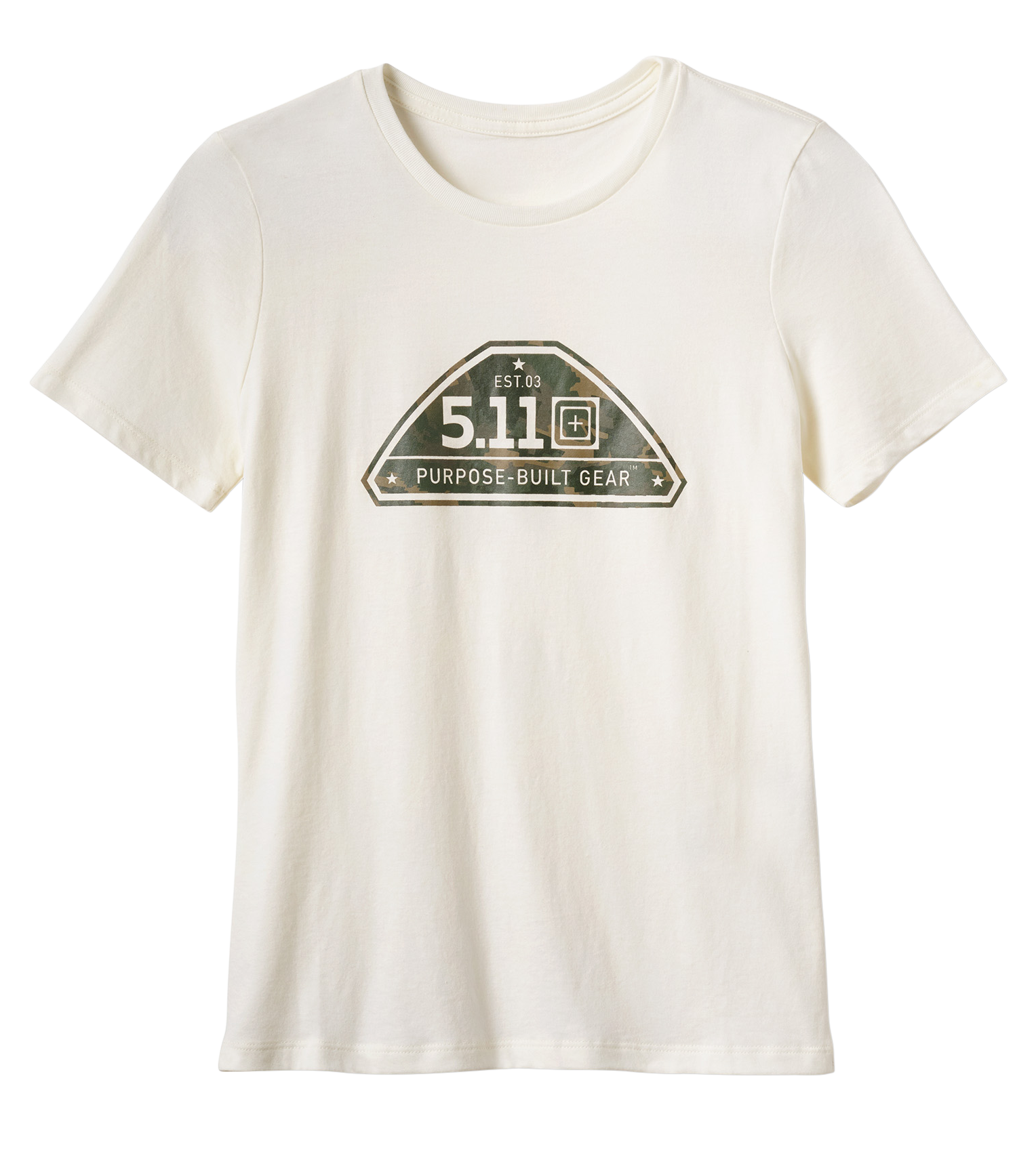 Image of 5.11 Tactical Camo Crest Short-Sleeve T-Shirt - Marshmallow