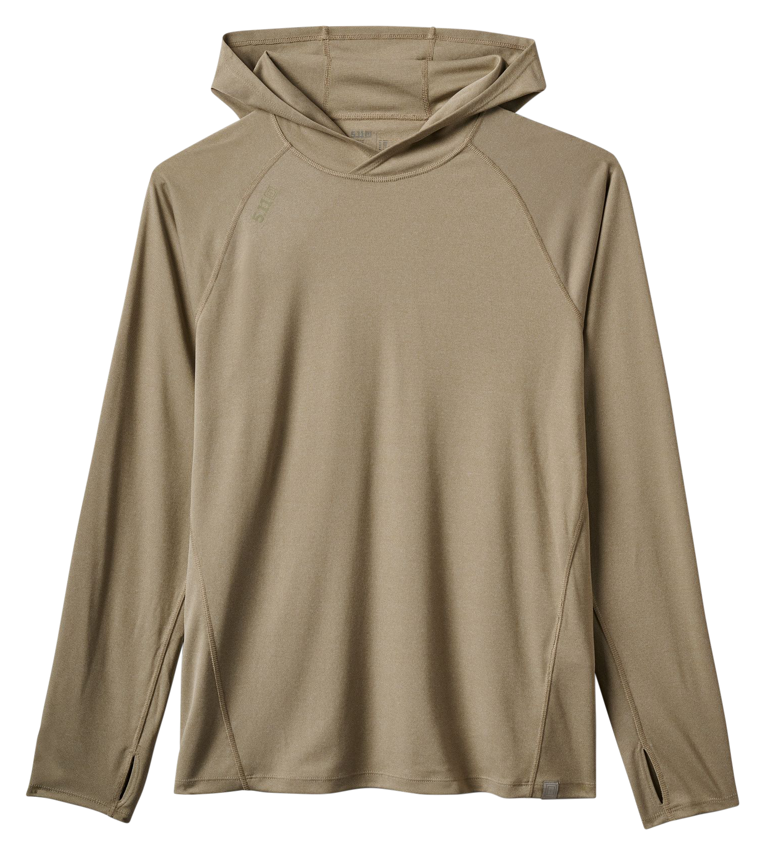 Image of 5.11 Tactical Sulli UV Long-Sleeve Hoodie for Men - Covert Green Heather - 2XL