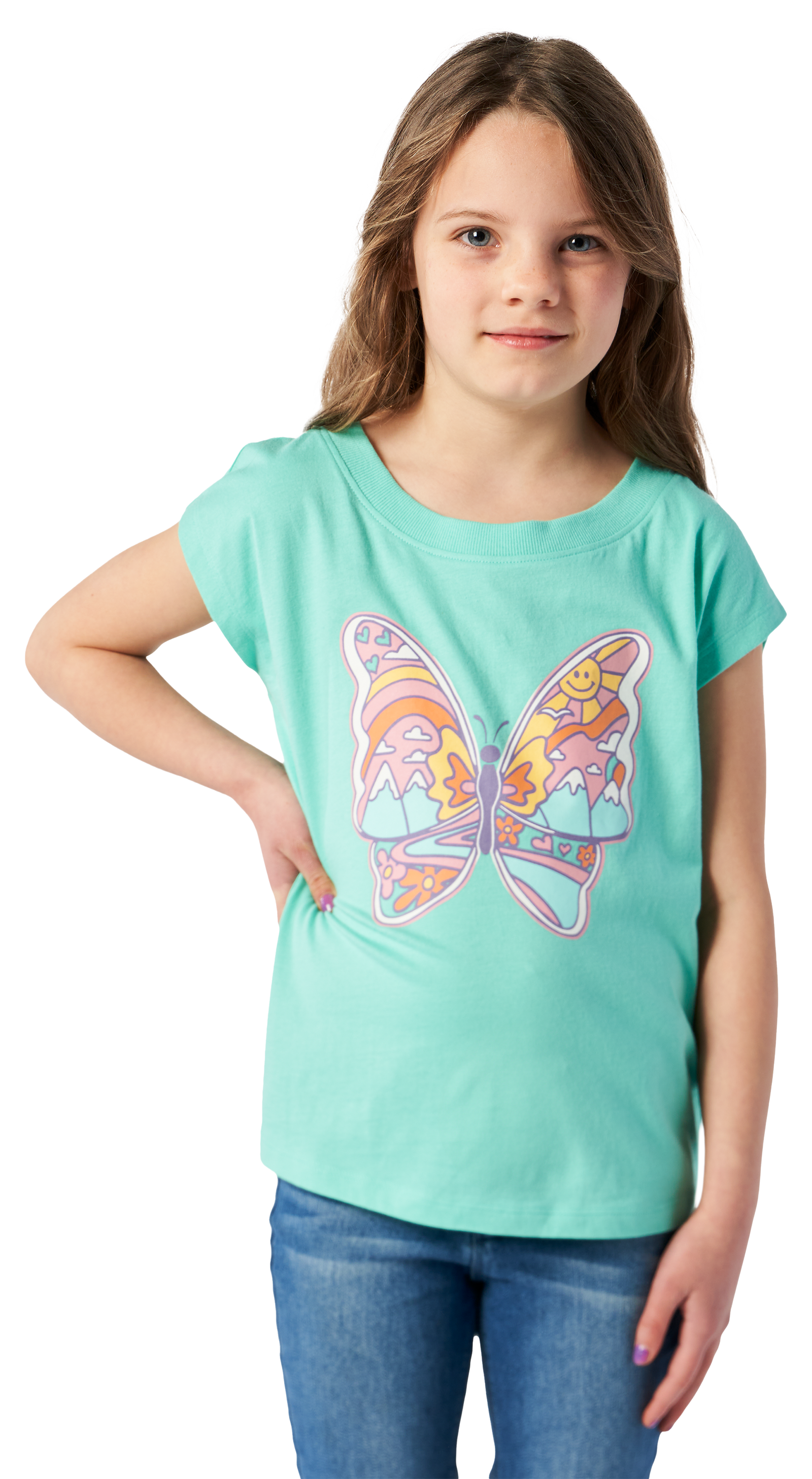Image of Bass Pro Shops Trail Graphic Cap-Sleeve T-Shirt for Kids - Cockatoo - S