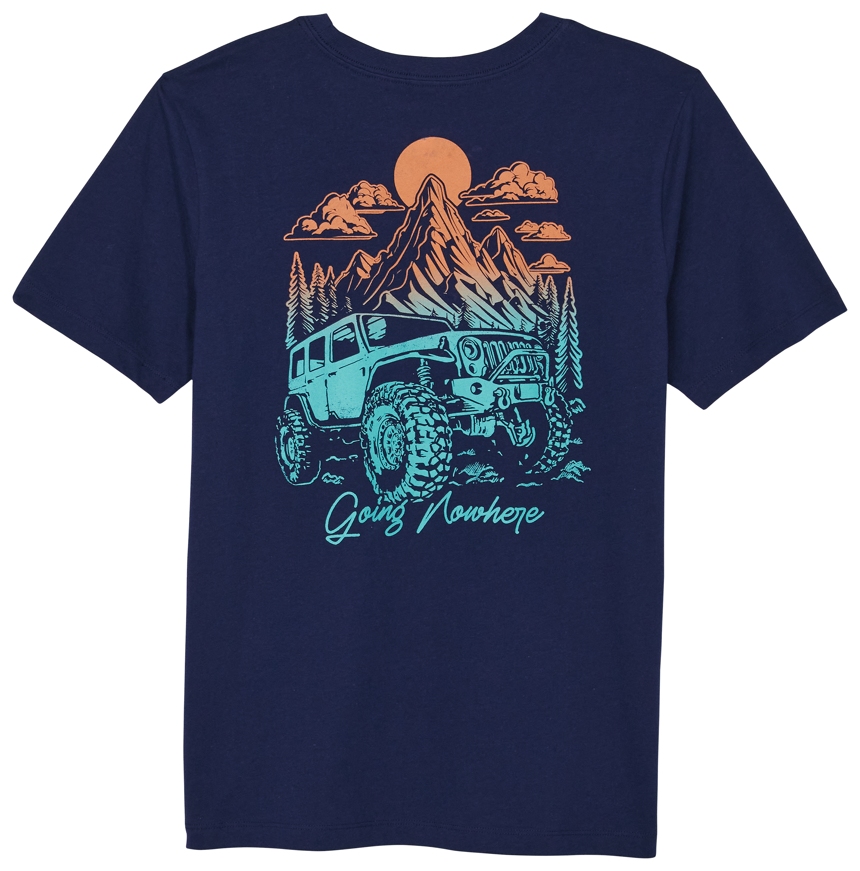 Image of Bass Pro Shops Trail Glow-in-the-Dark Graphics Short-Sleeve T-Shirt for Kids - Naval Academy - XS