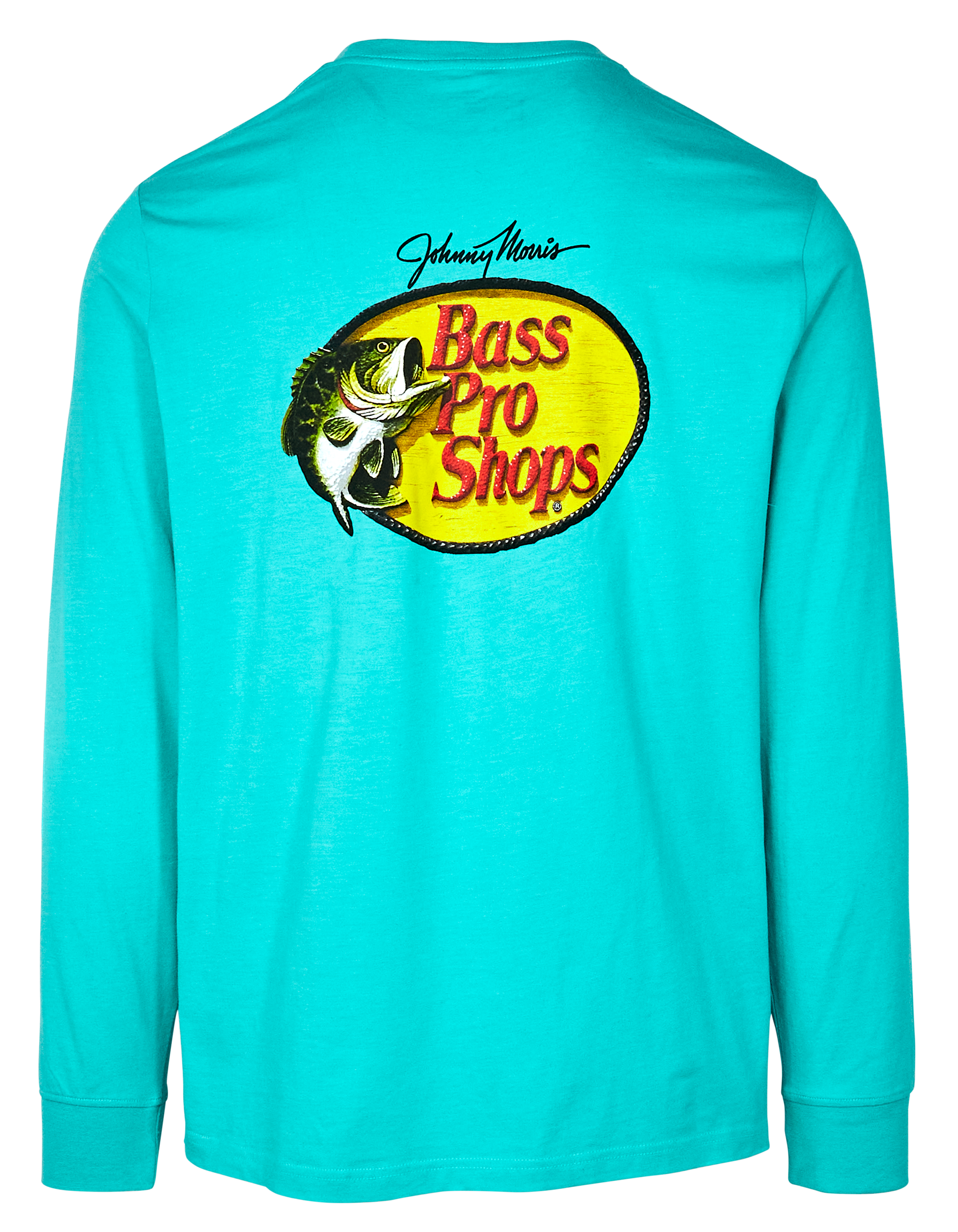 Image of Bass Pro Shops Woodcut Logo Long-Sleeve Pocket T-Shirt for Men - Cascade
