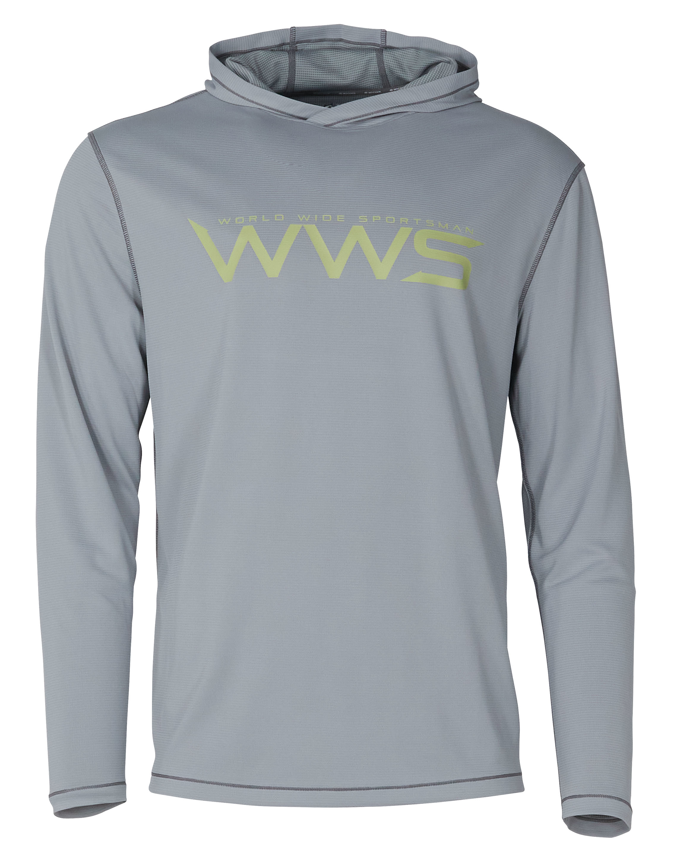 Image of World Wide Sportsman 3D Cool Logo Long-Sleeve Hoodie - Monument