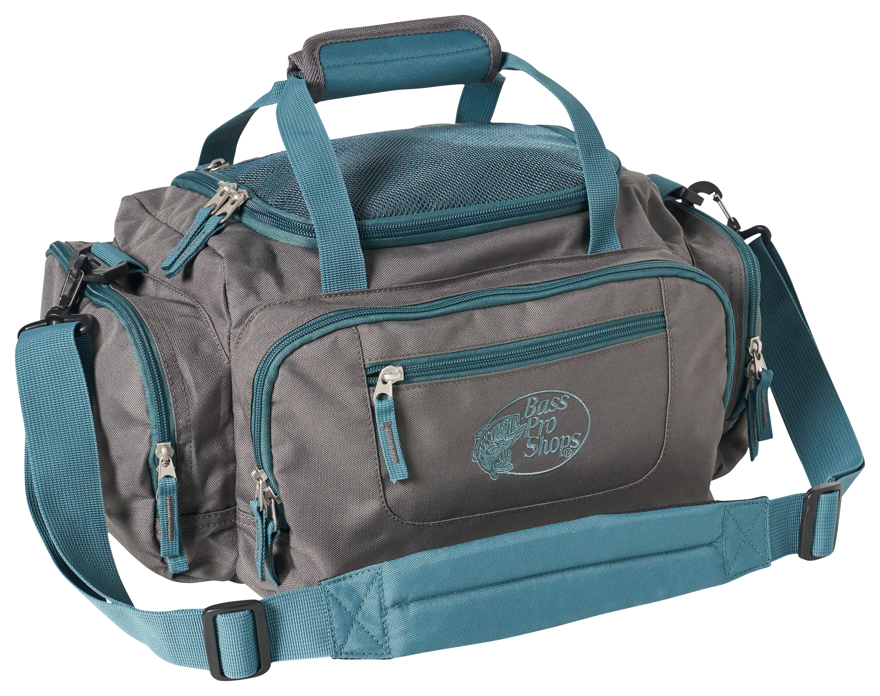 Image of Bass Pro Shops TrueTimber Catch-All Gear Bag - Grey/Teal