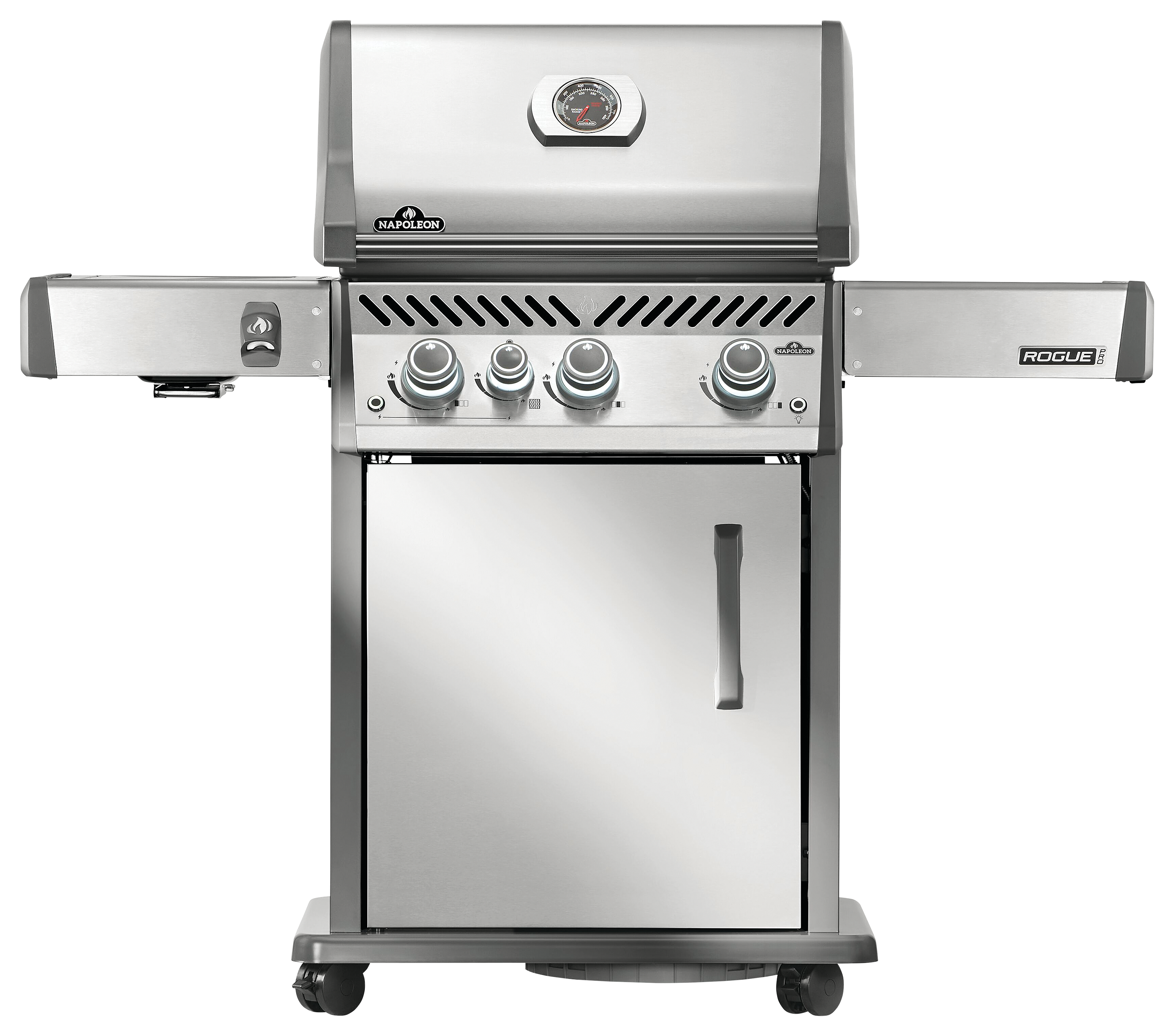 Image of Napoleon Rogue PRO 425 3-Burner Stainless Steel Propane Grill with Infrared Side Burner