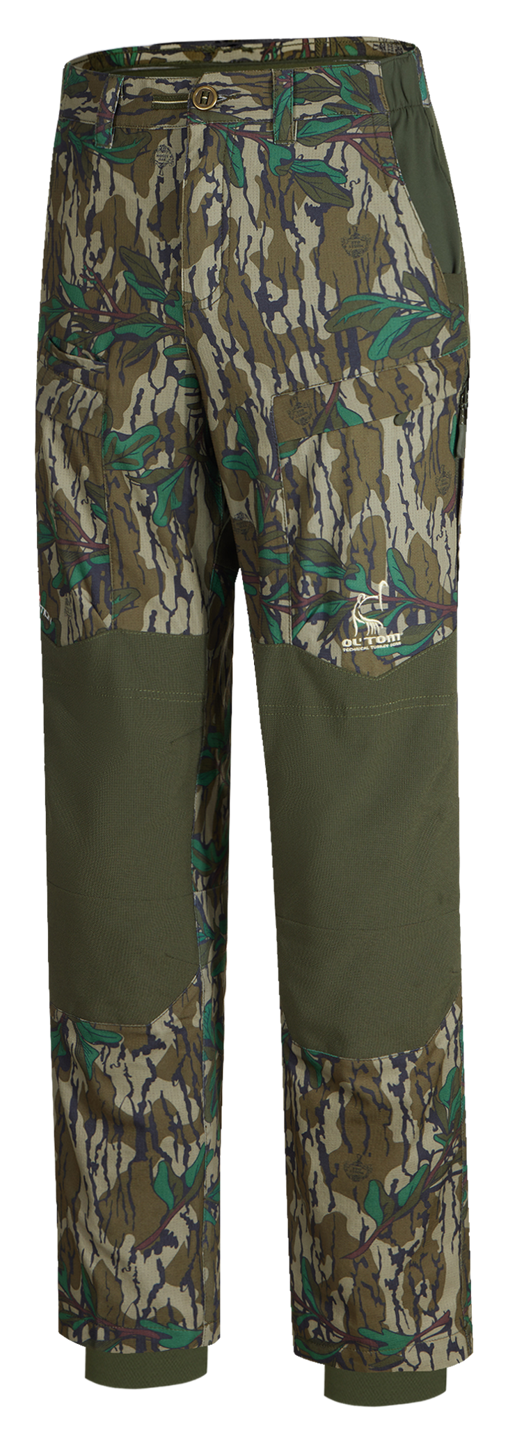 Ol' Tom Early Bird Turkey Pants with Insect Repellent for Men - Mossy Oak Greenleaf - L