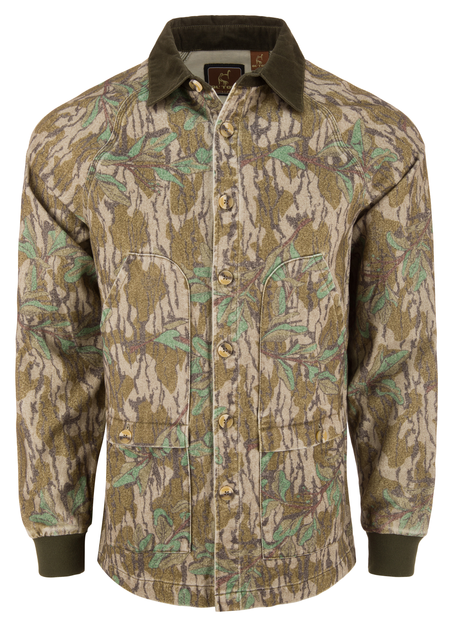 Image of Ol' Tom Throwback Field Shirt Jacket for Men - Mossy Oak Greenleaf - XXL