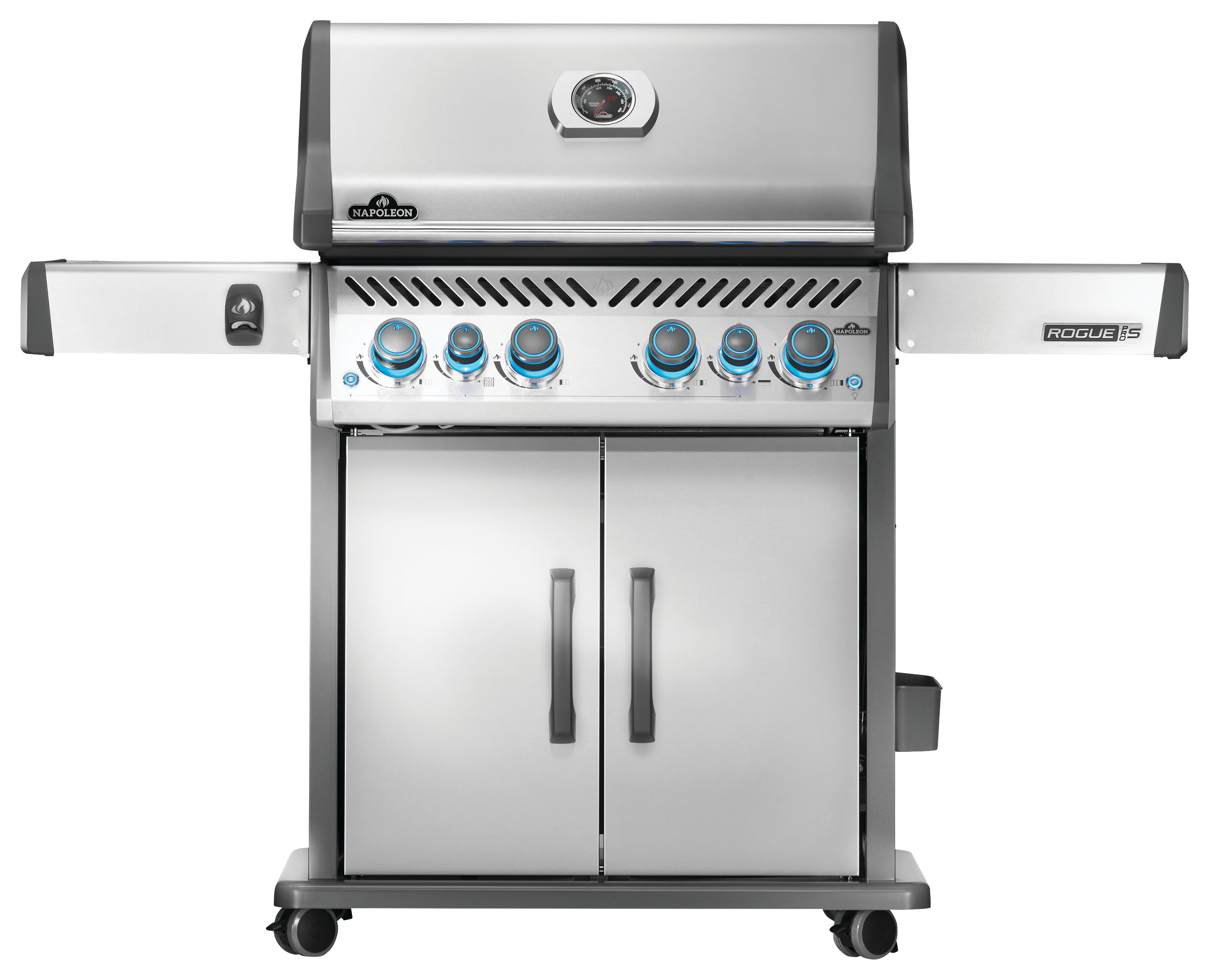 Image of Napoleon Rogue PRO-S 525 4-Burner Stainless Steel Propane Grill with Infrared Side Burner and Rear Burner