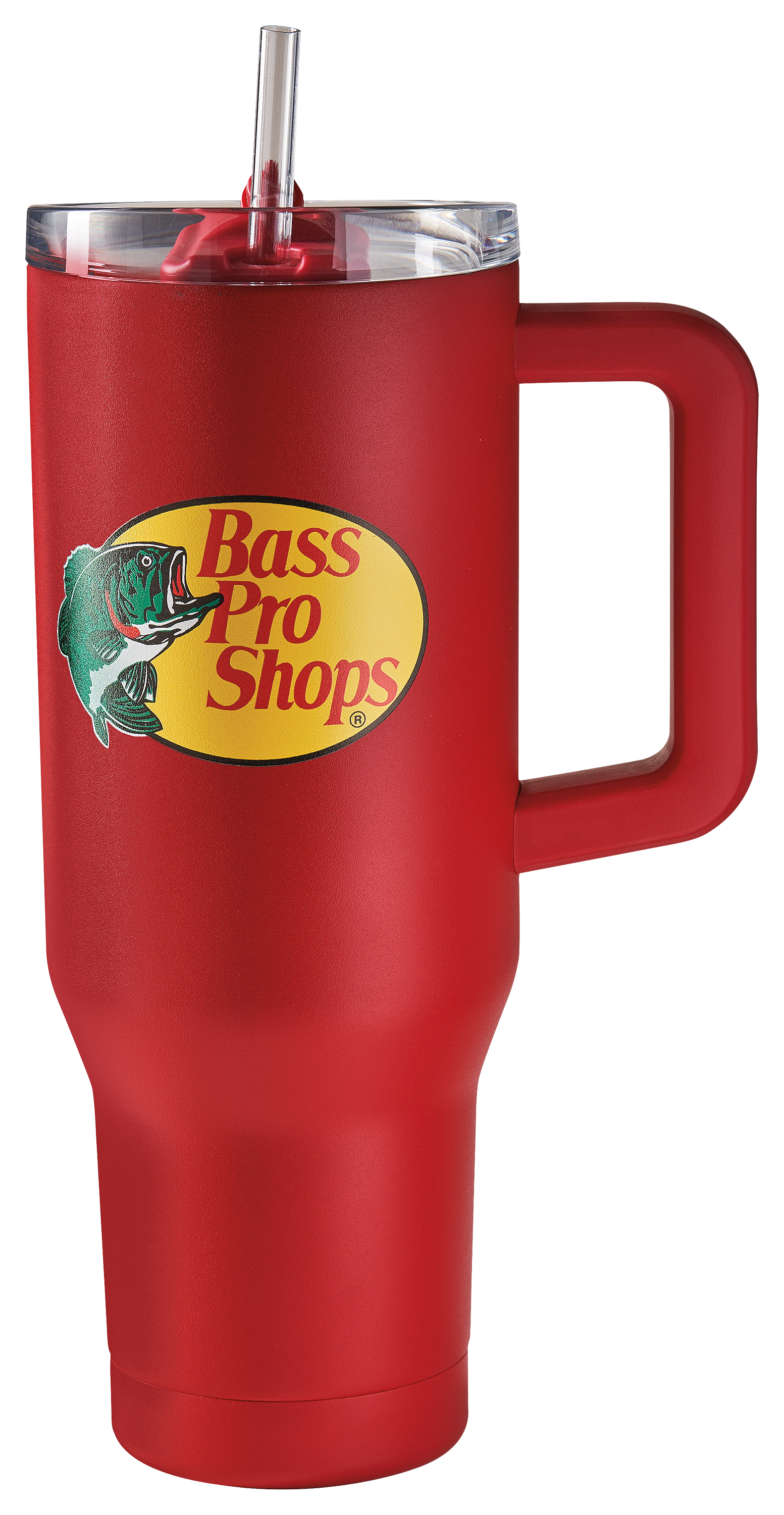 Image of Bass Pro Shops 40-oz. Mug with Slider Lid and Straw - Bass Pro Red