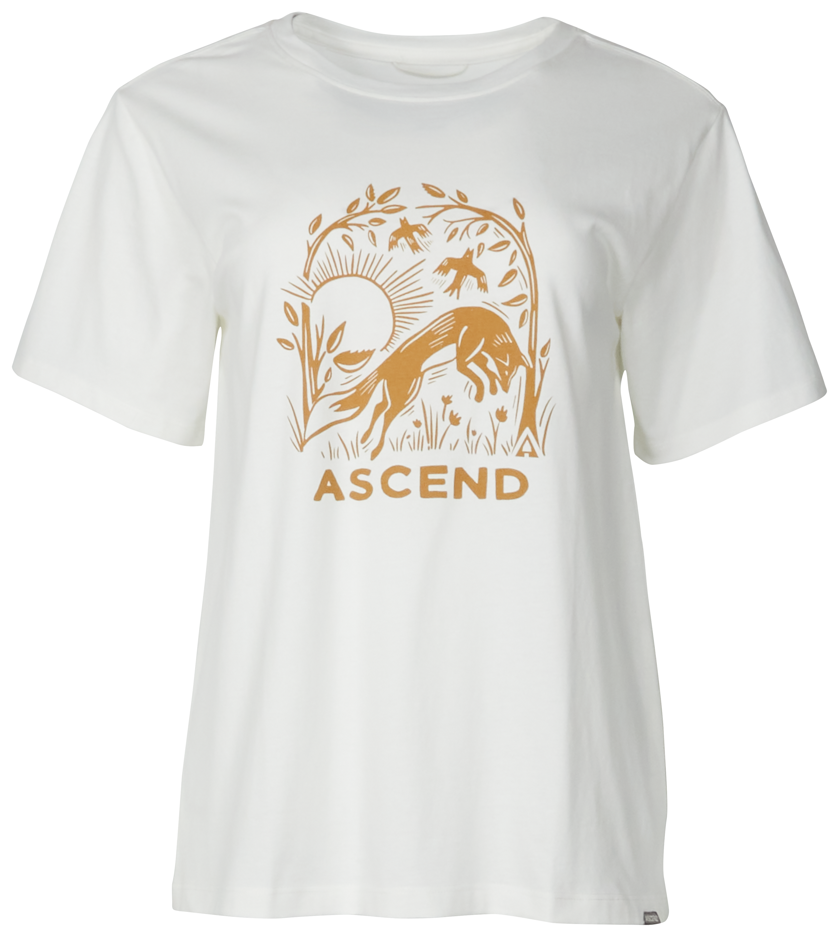 ASCEND Organic Fox Tales Graphic Short-Sleeve T-Shirt for Ladies