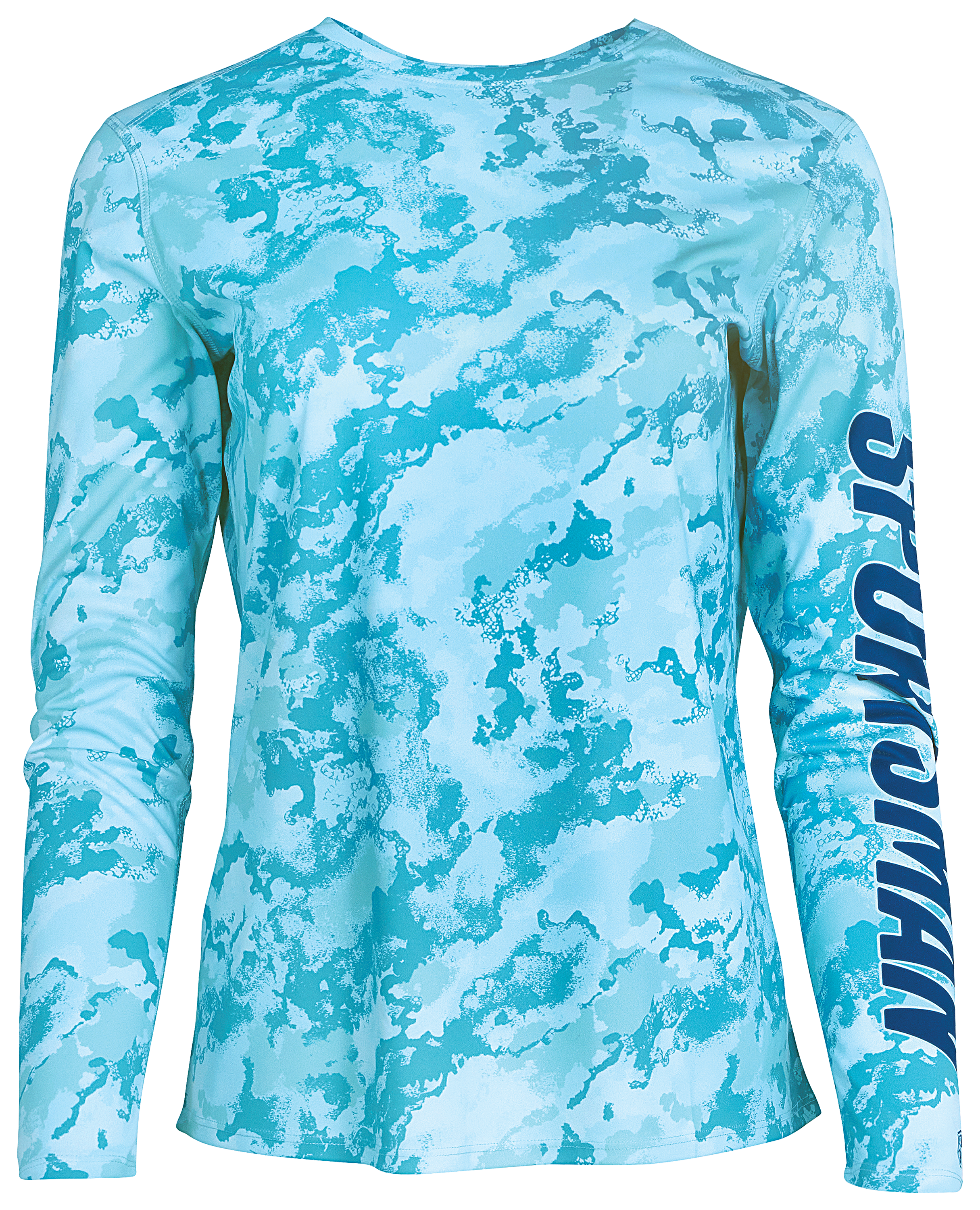 Image of World Wide Sportsman 3D Cool Angler Long-Sleeve Crew - Milky Blue Swell