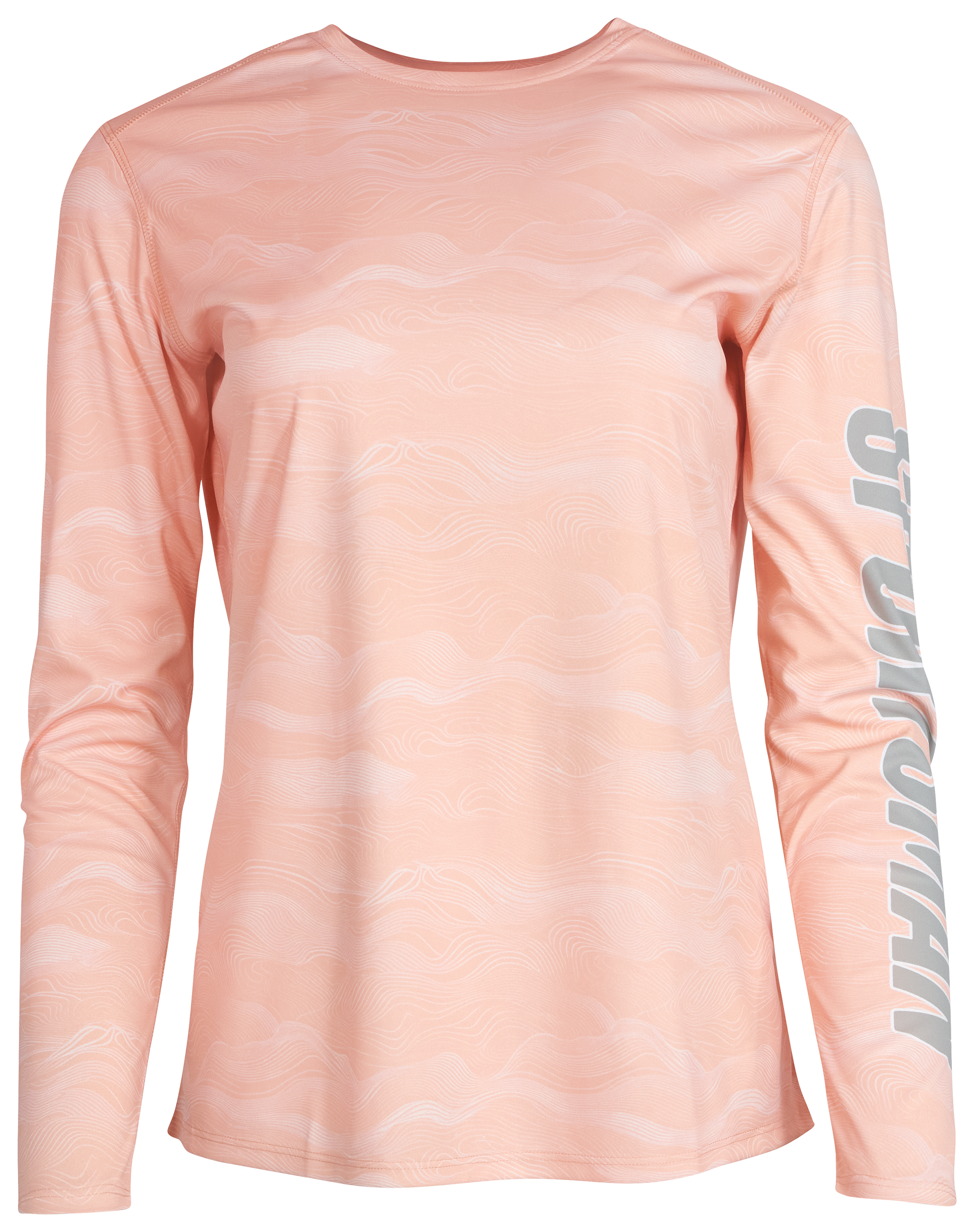 Image of World Wide Sportsman 3D Cool Angler Long-Sleeve Crew - Tropical Peach Wave