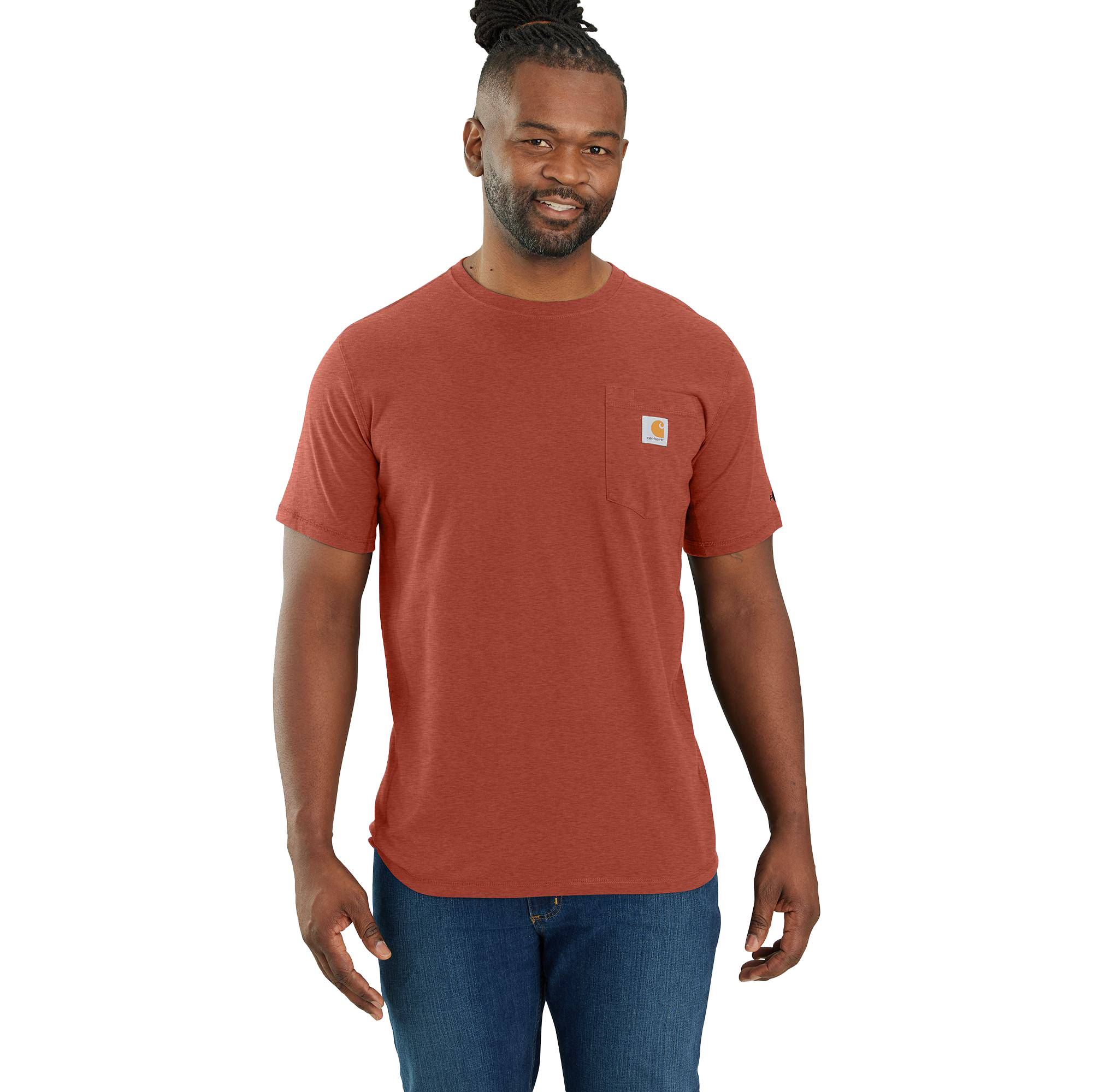 Image of Carhartt Force Relaxed-Fit Midweight Short-Sleeve Pocket T-Shirt