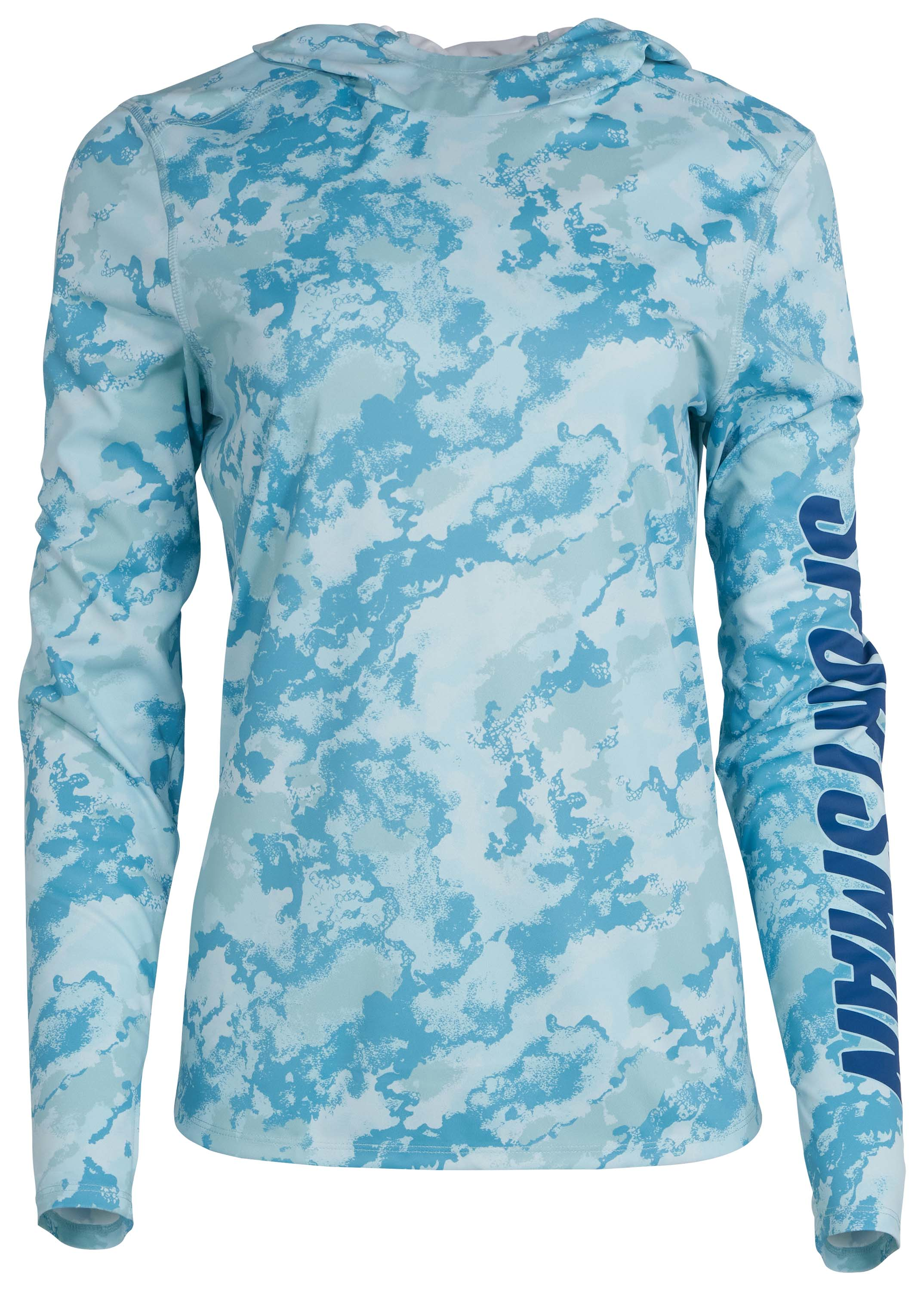 Image of World Wide Sportsman 3D Cool Angler Hoodie - Milky Blue Swell